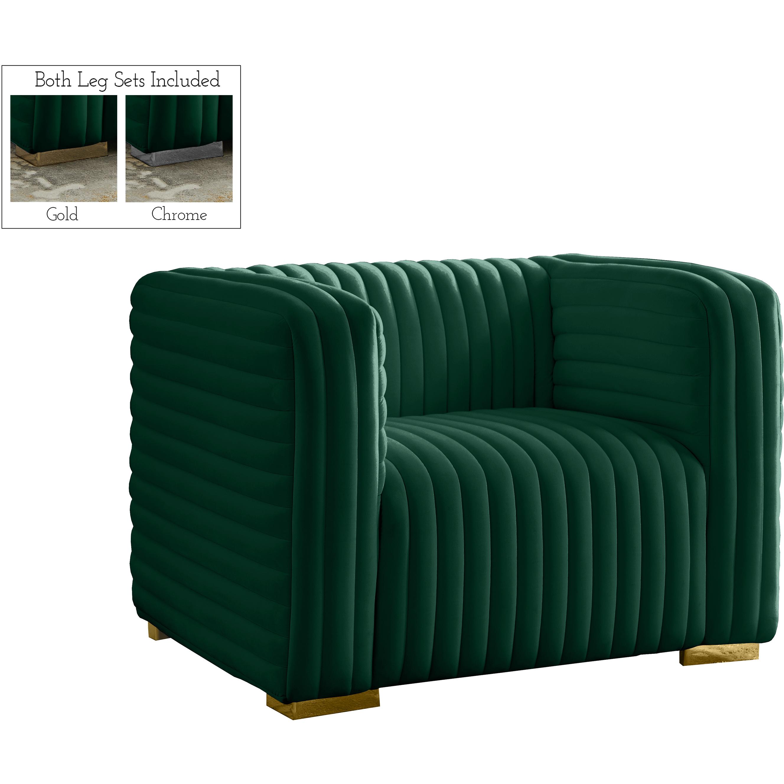 Meridian Ravish Green Velvet Chair