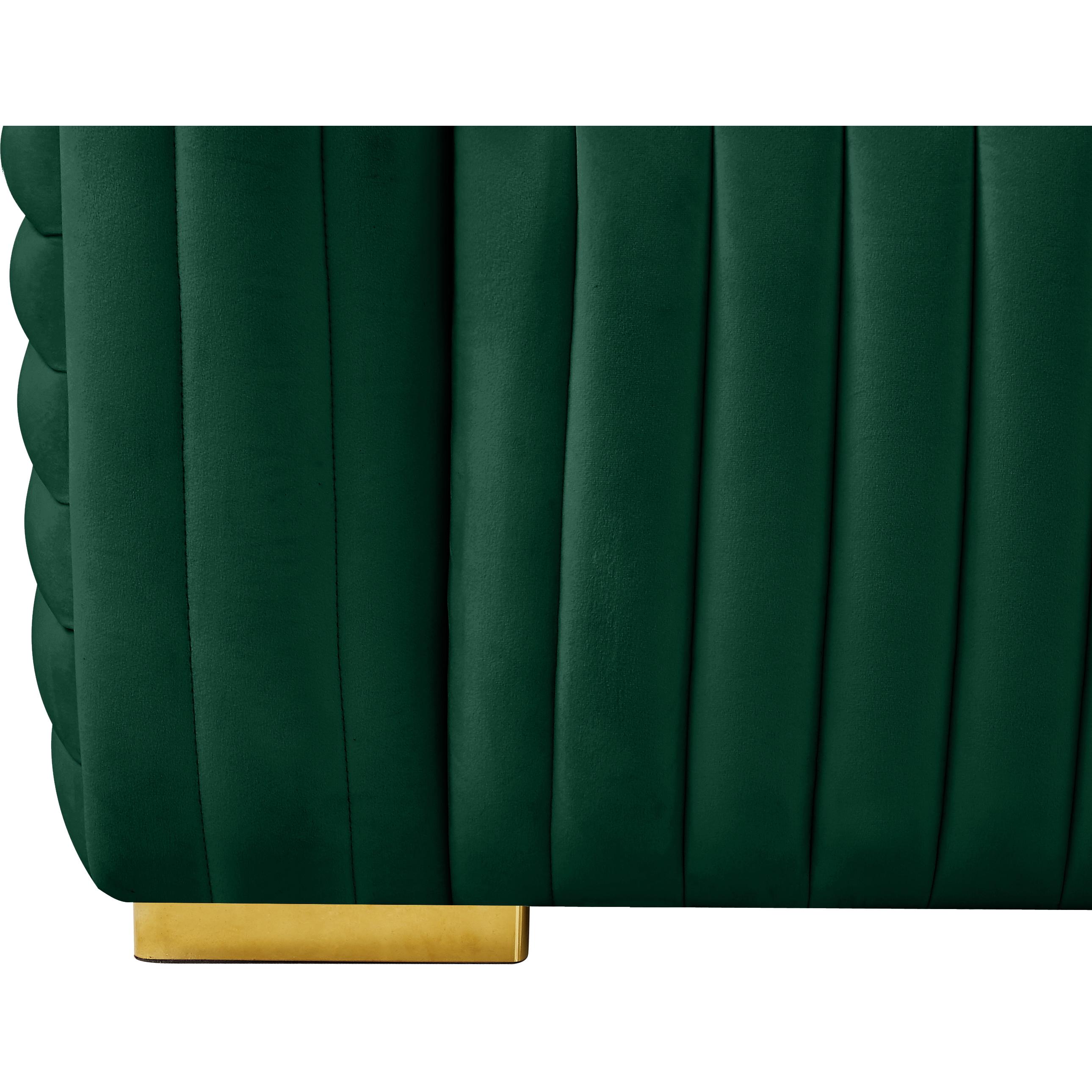 Meridian Ravish Green Velvet Chair