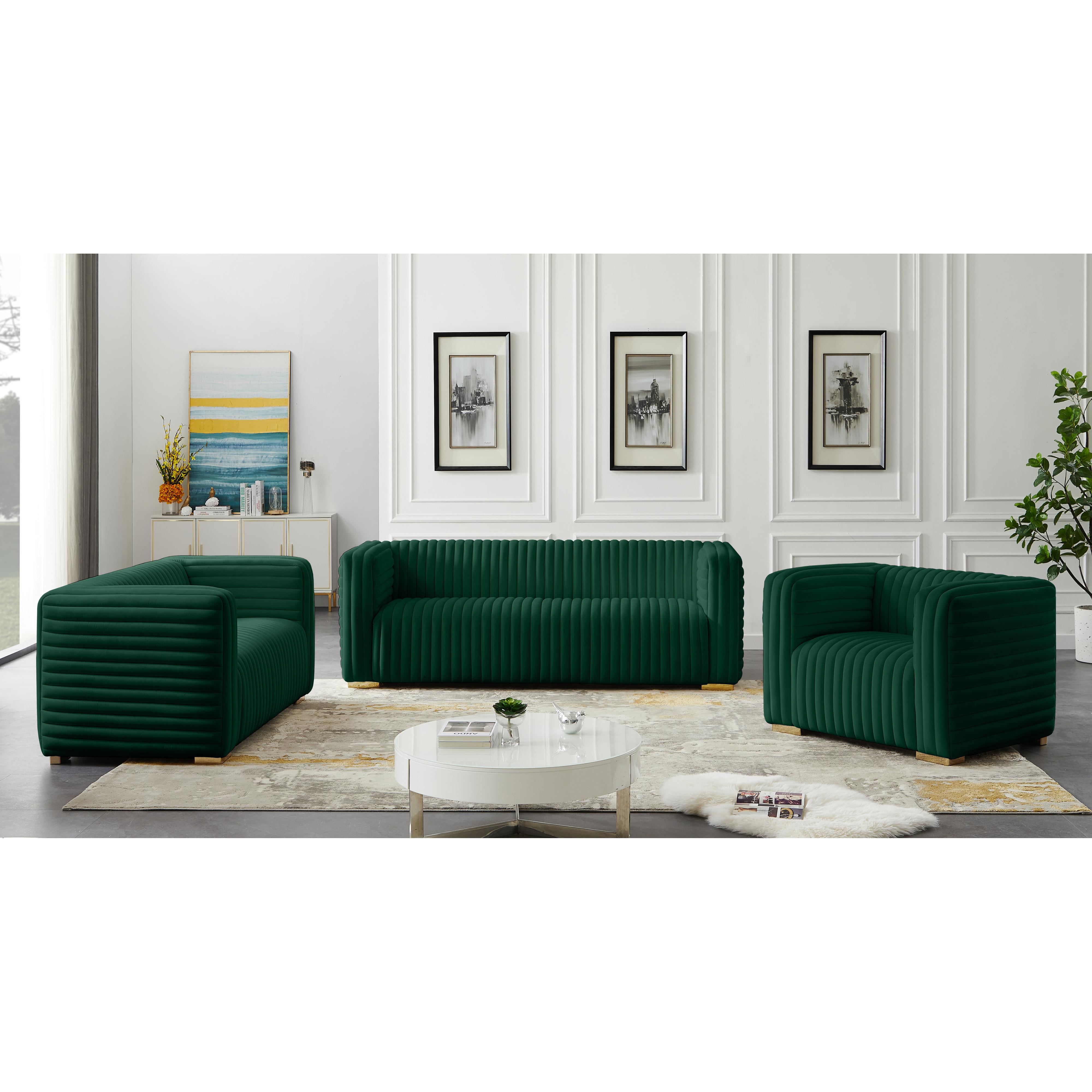 Meridian Ravish Green Velvet Chair