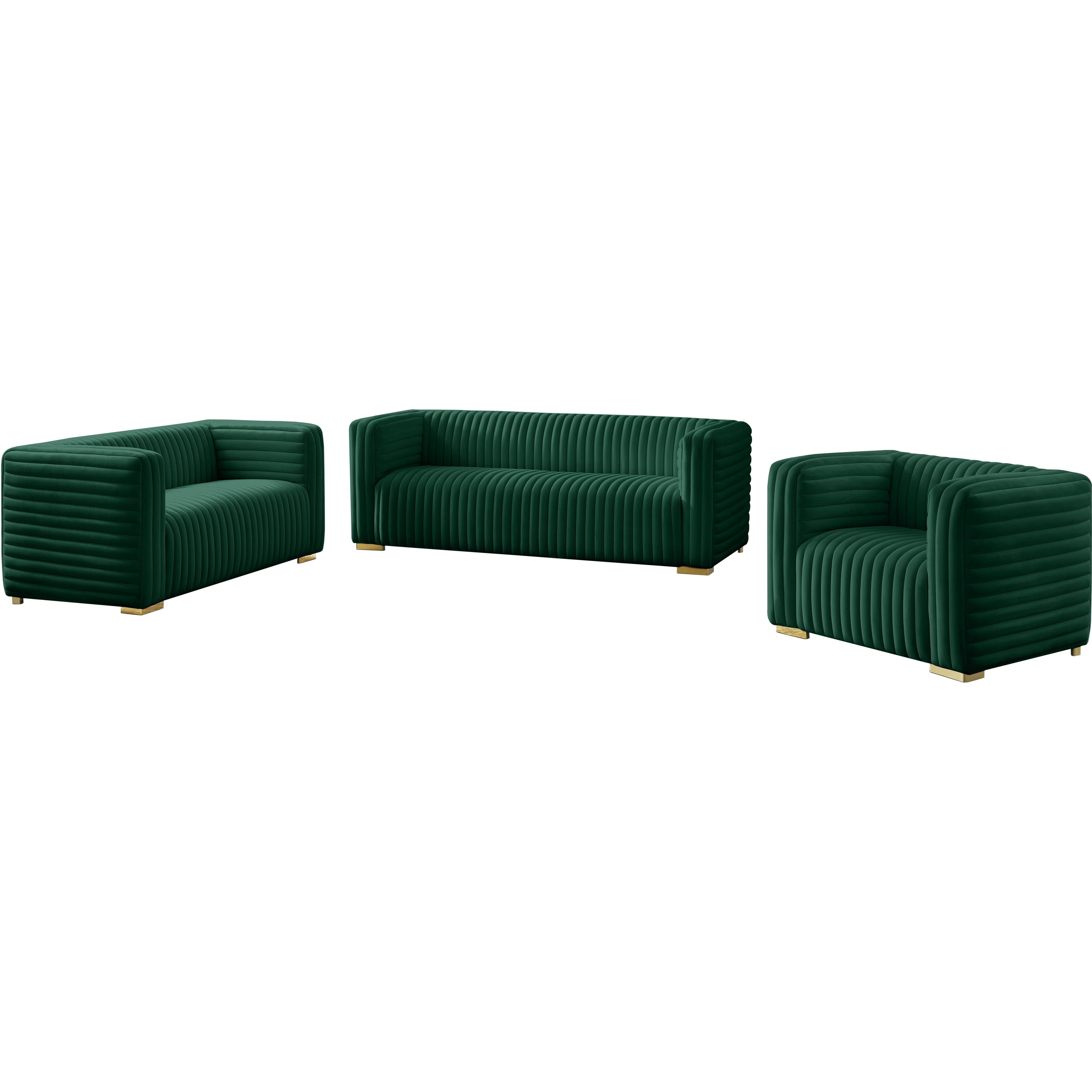 Meridian Ravish Green Velvet Chair