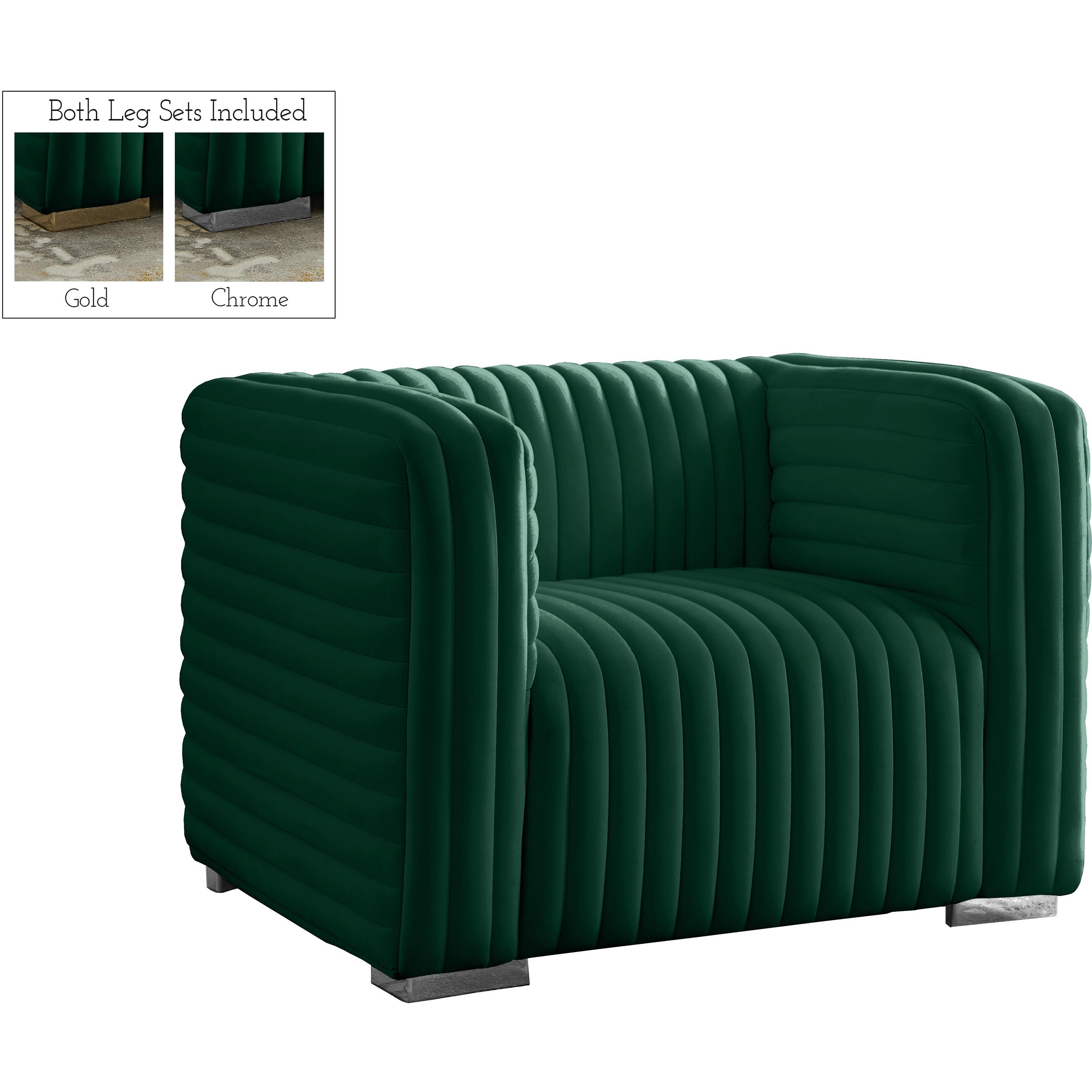 Meridian Ravish Green Velvet Chair