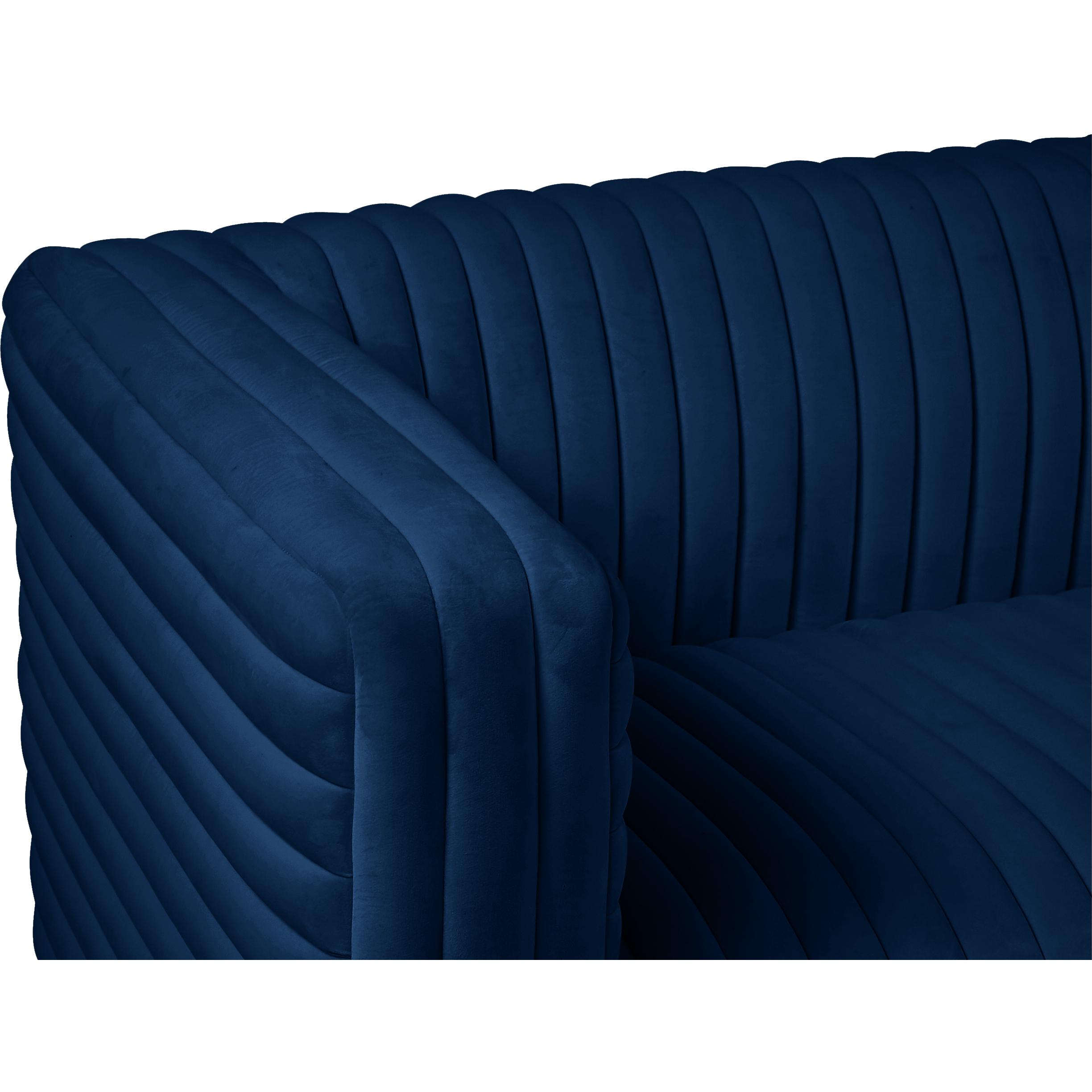 Meridian Ravish Navy Velvet Chair