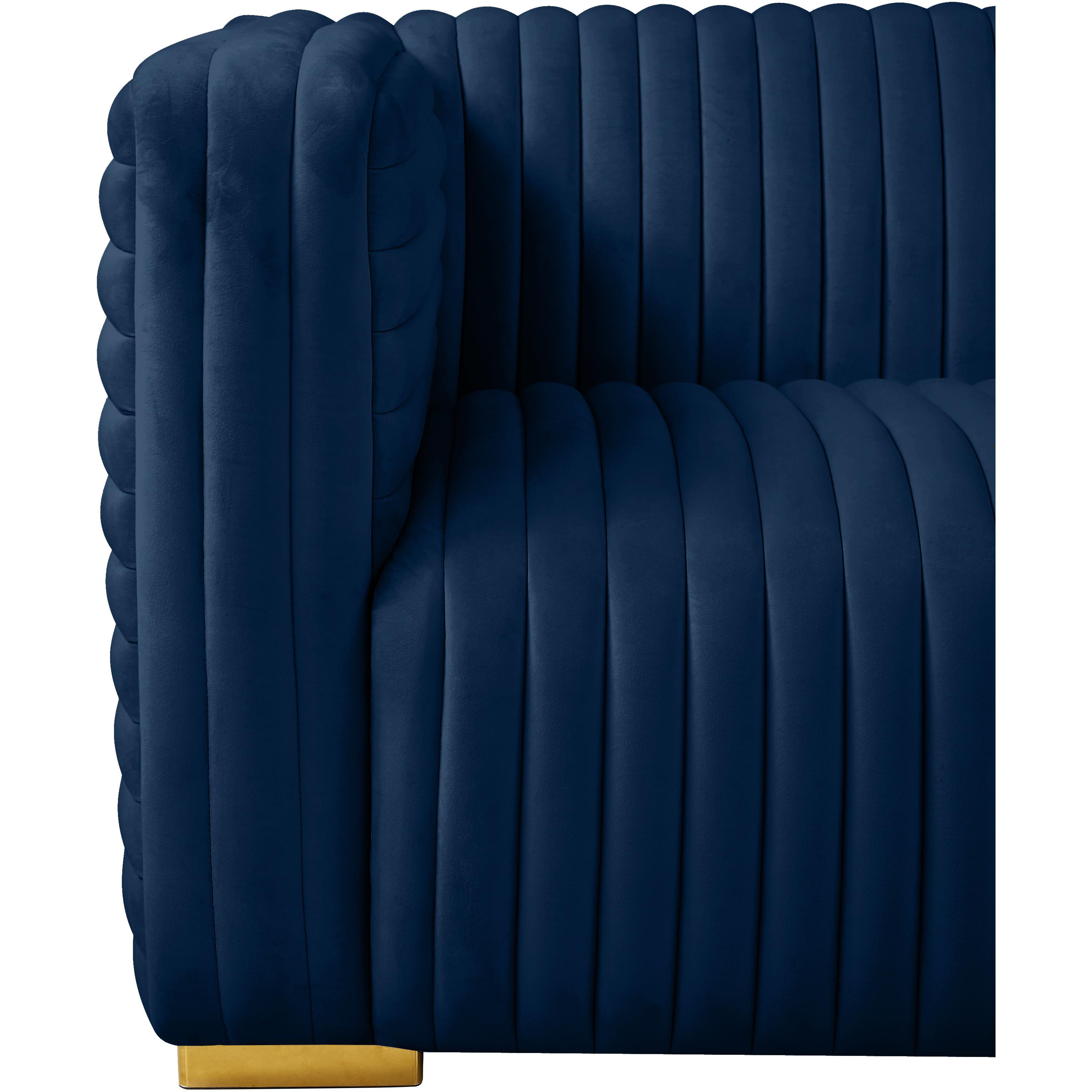 Meridian Ravish Navy Velvet Chair