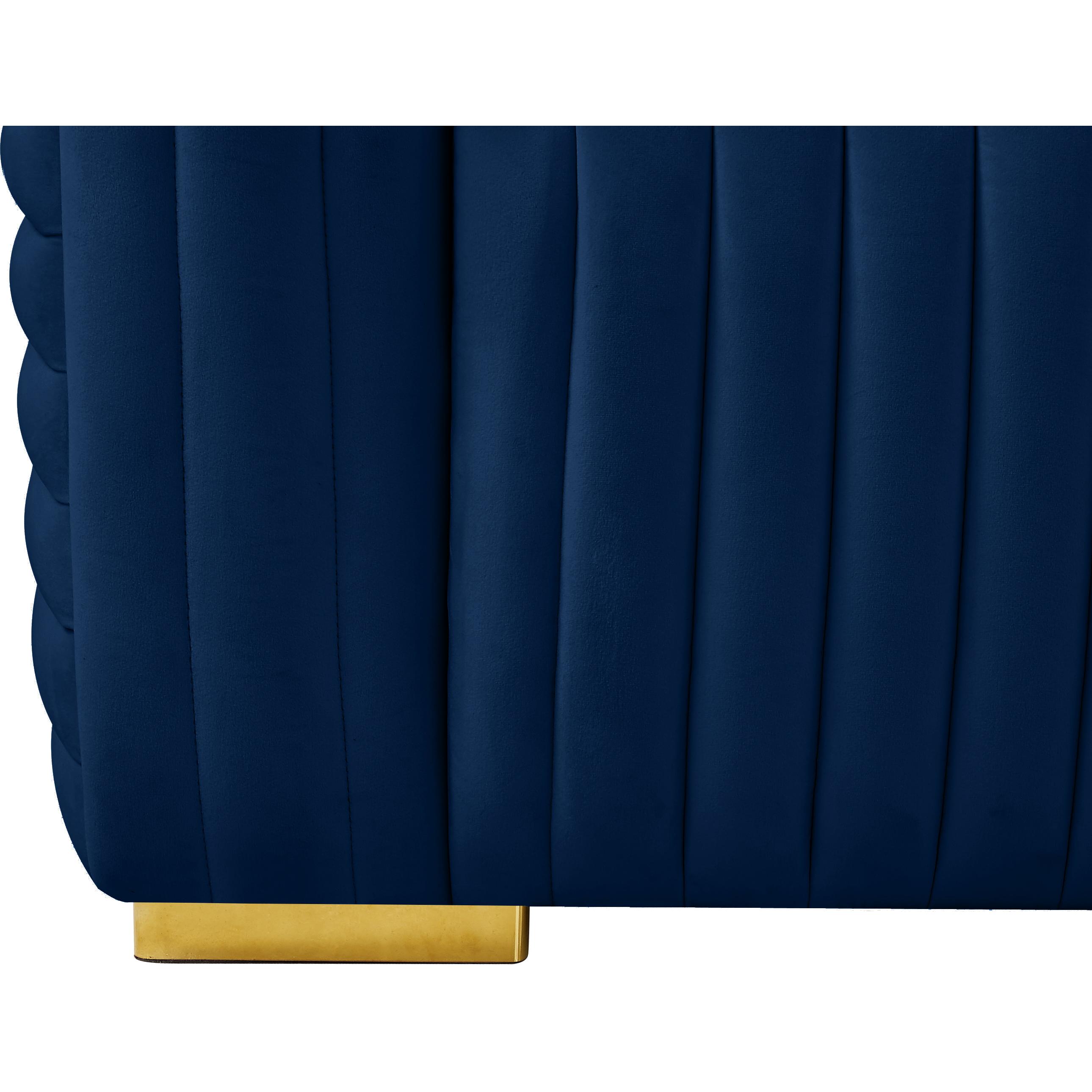 Meridian Ravish Navy Velvet Chair