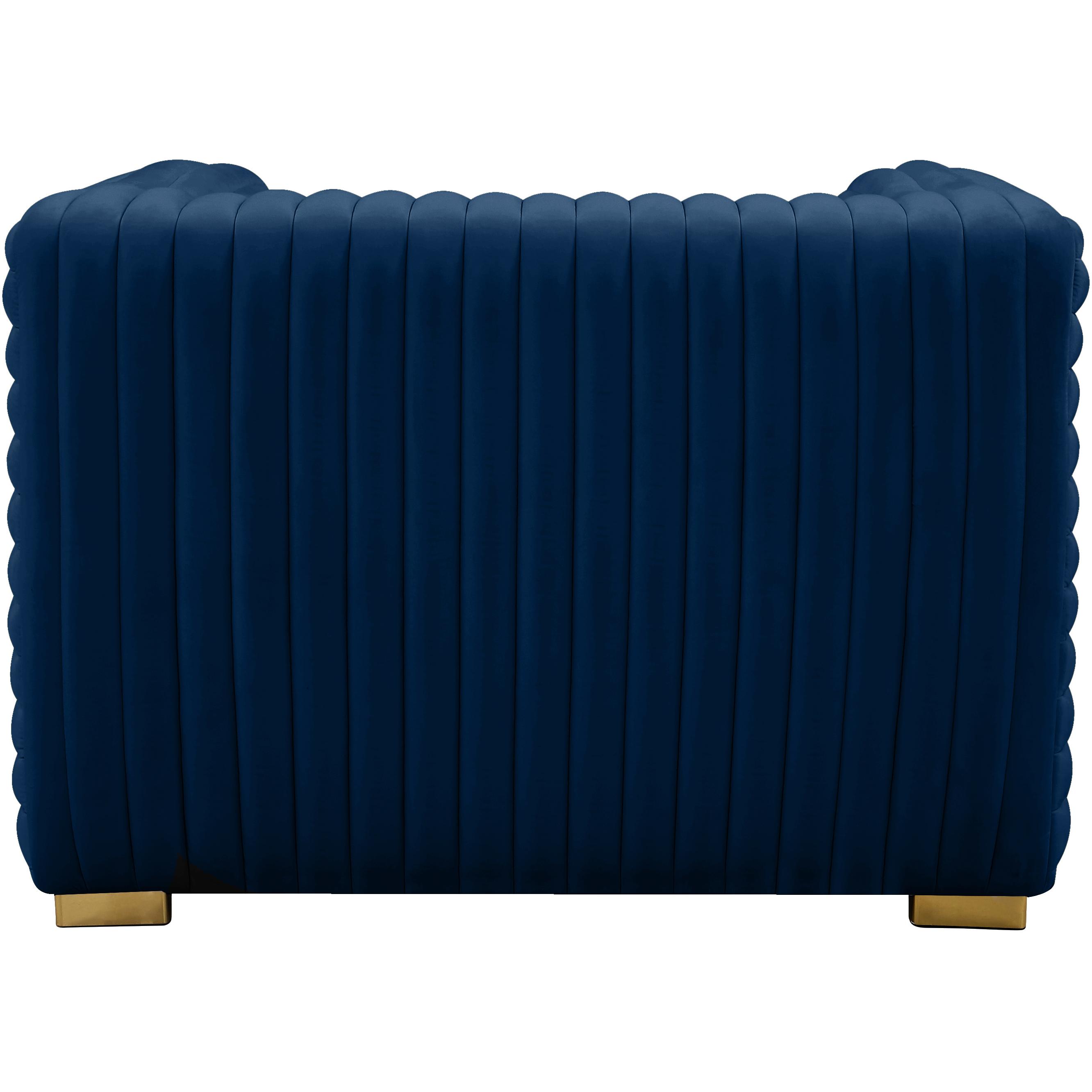 Meridian Ravish Navy Velvet Chair