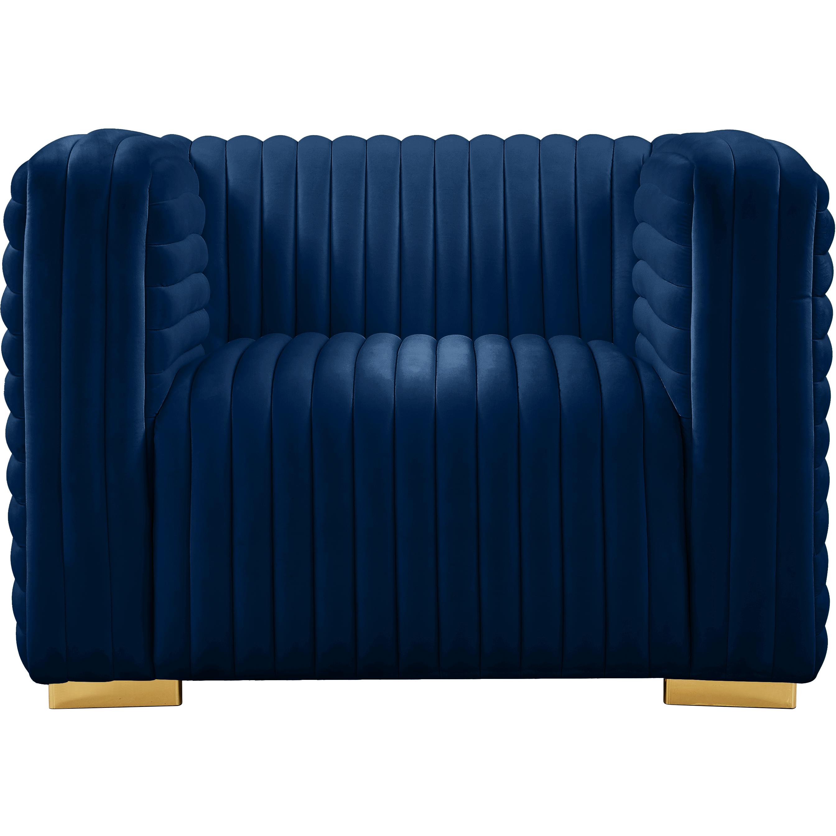 Meridian Ravish Navy Velvet Chair