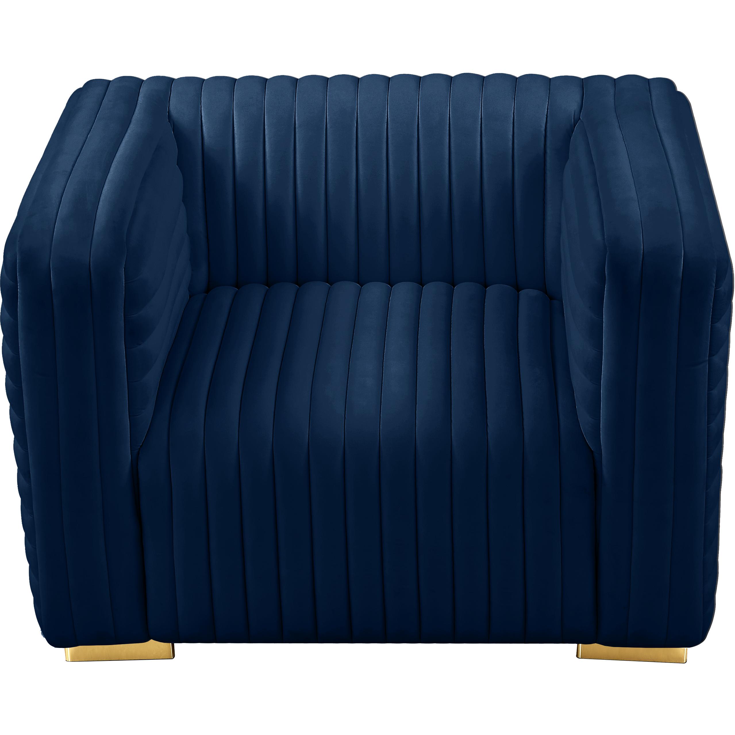 Meridian Ravish Navy Velvet Chair