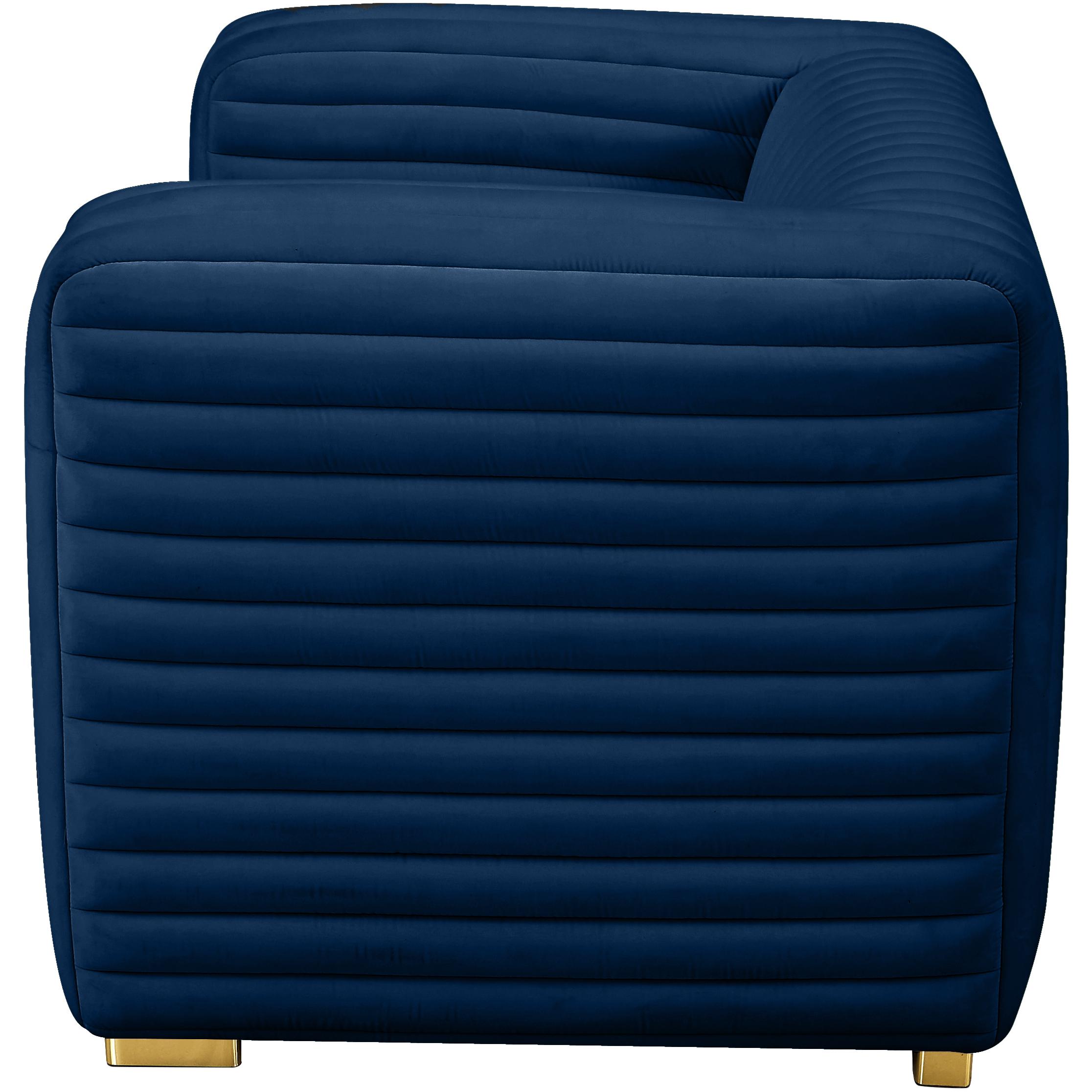 Meridian Ravish Navy Velvet Chair