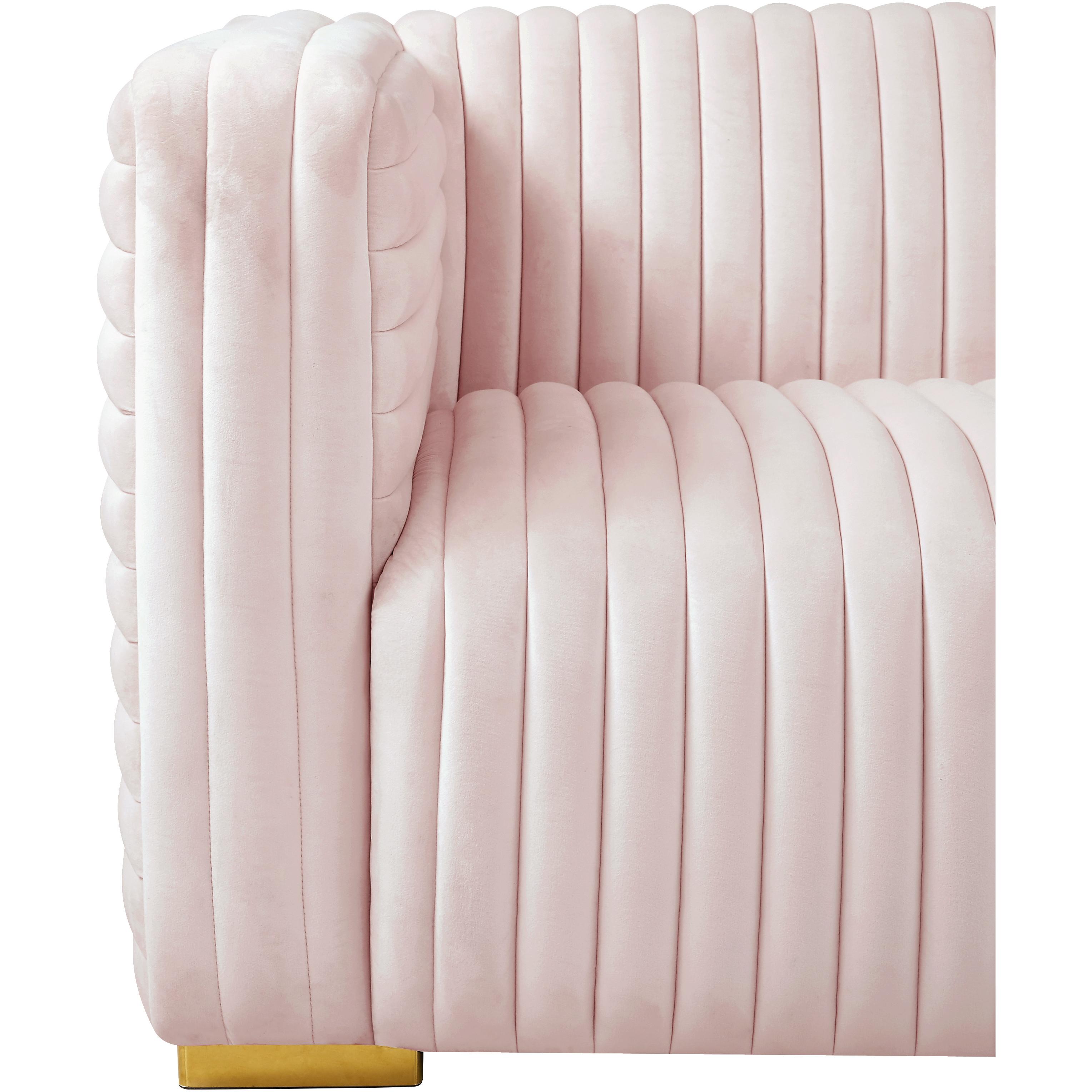 Meridian Ravish Pink Velvet Chair