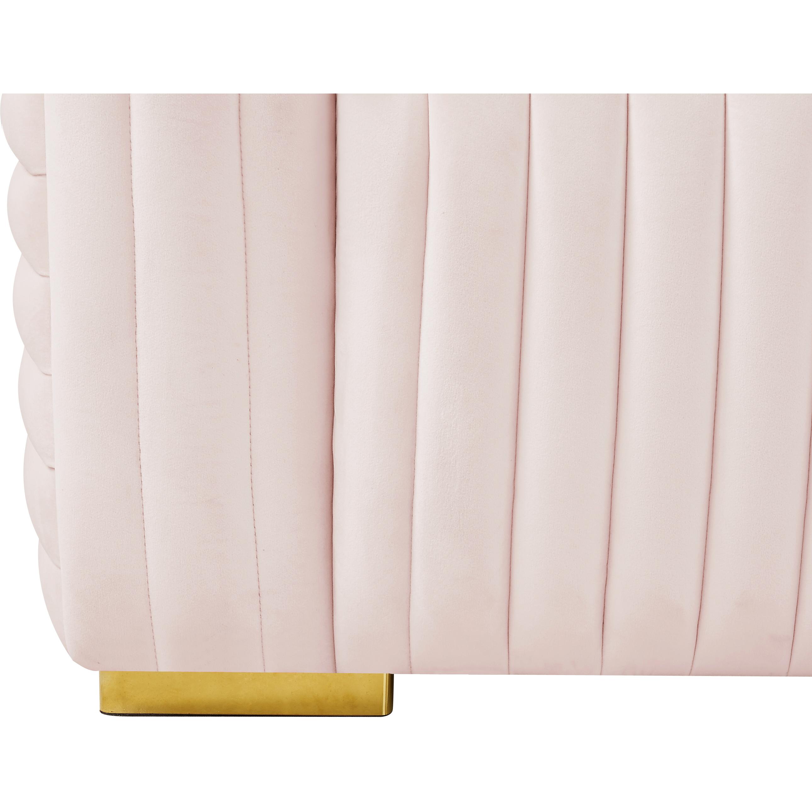Meridian Ravish Pink Velvet Chair