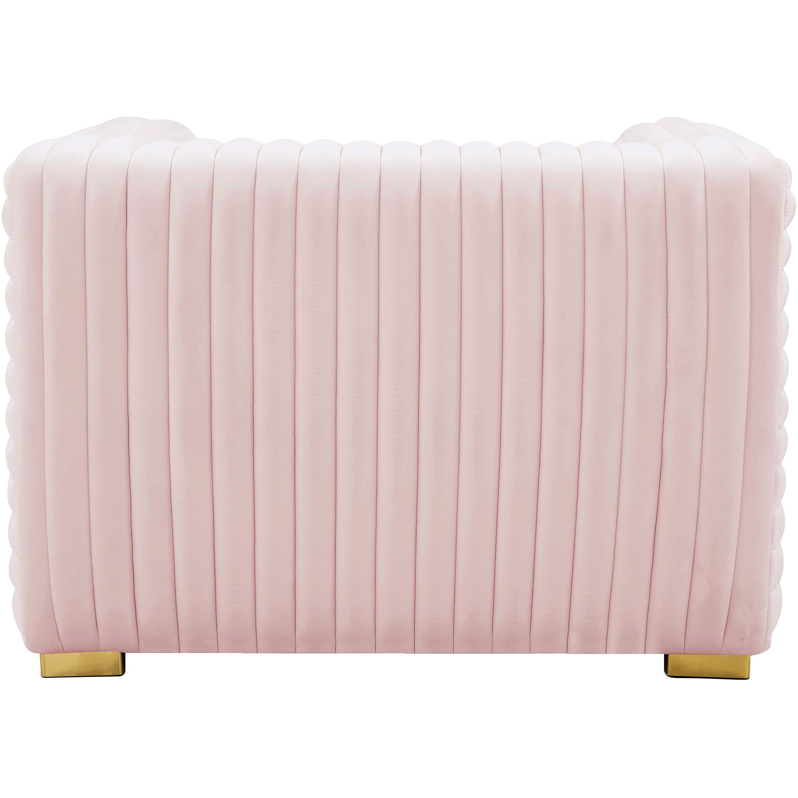 Meridian Ravish Pink Velvet Chair