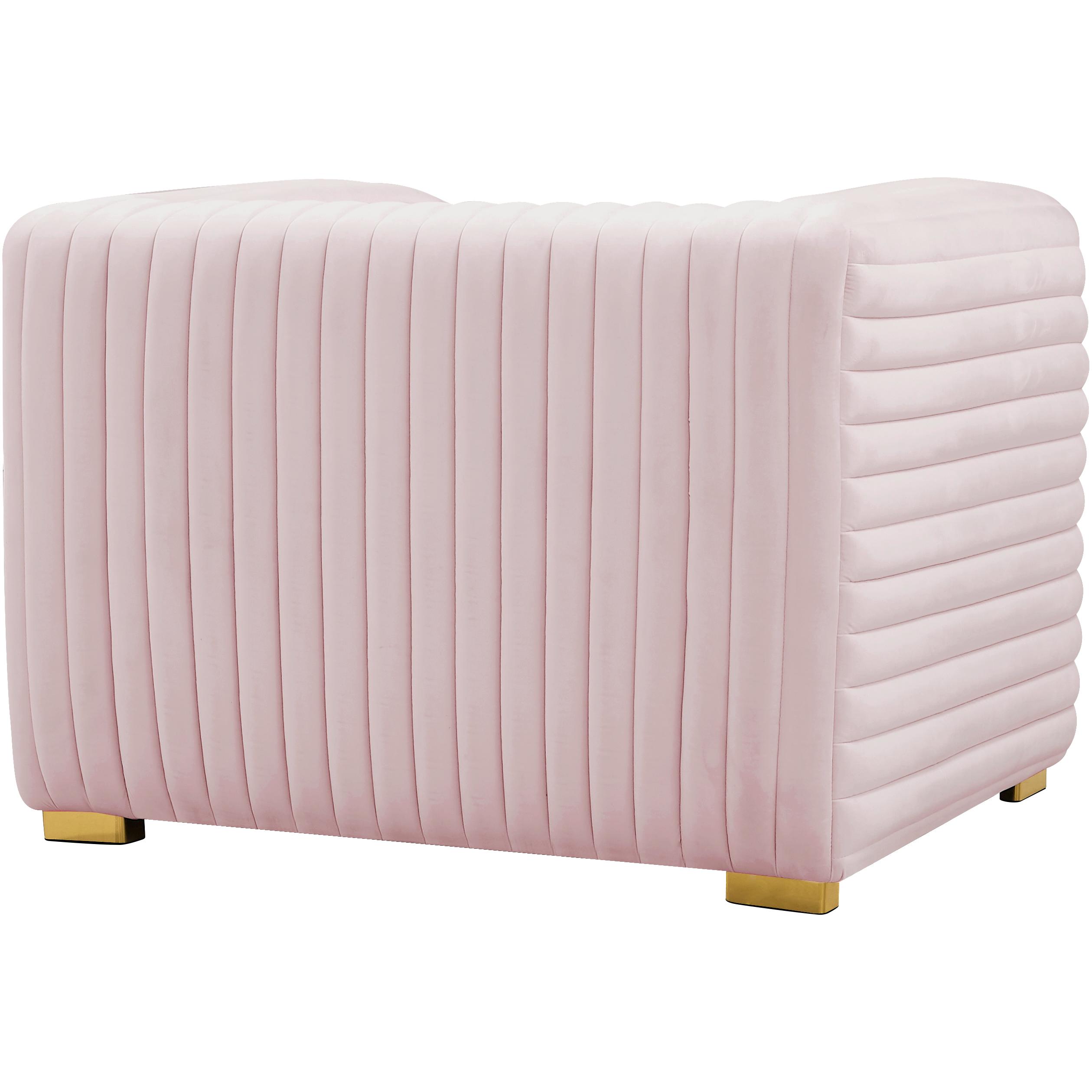 Meridian Ravish Pink Velvet Chair