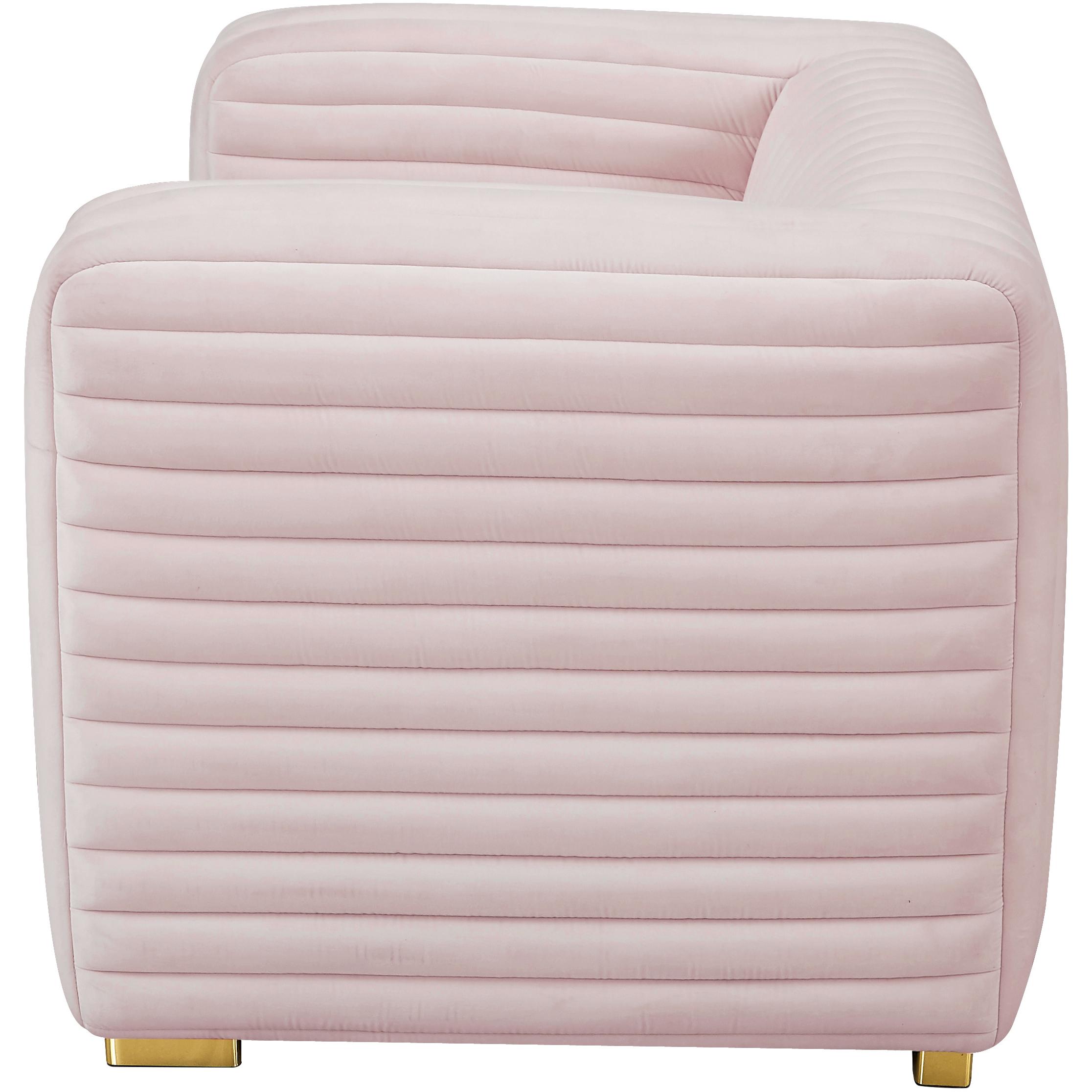 Meridian Ravish Pink Velvet Chair