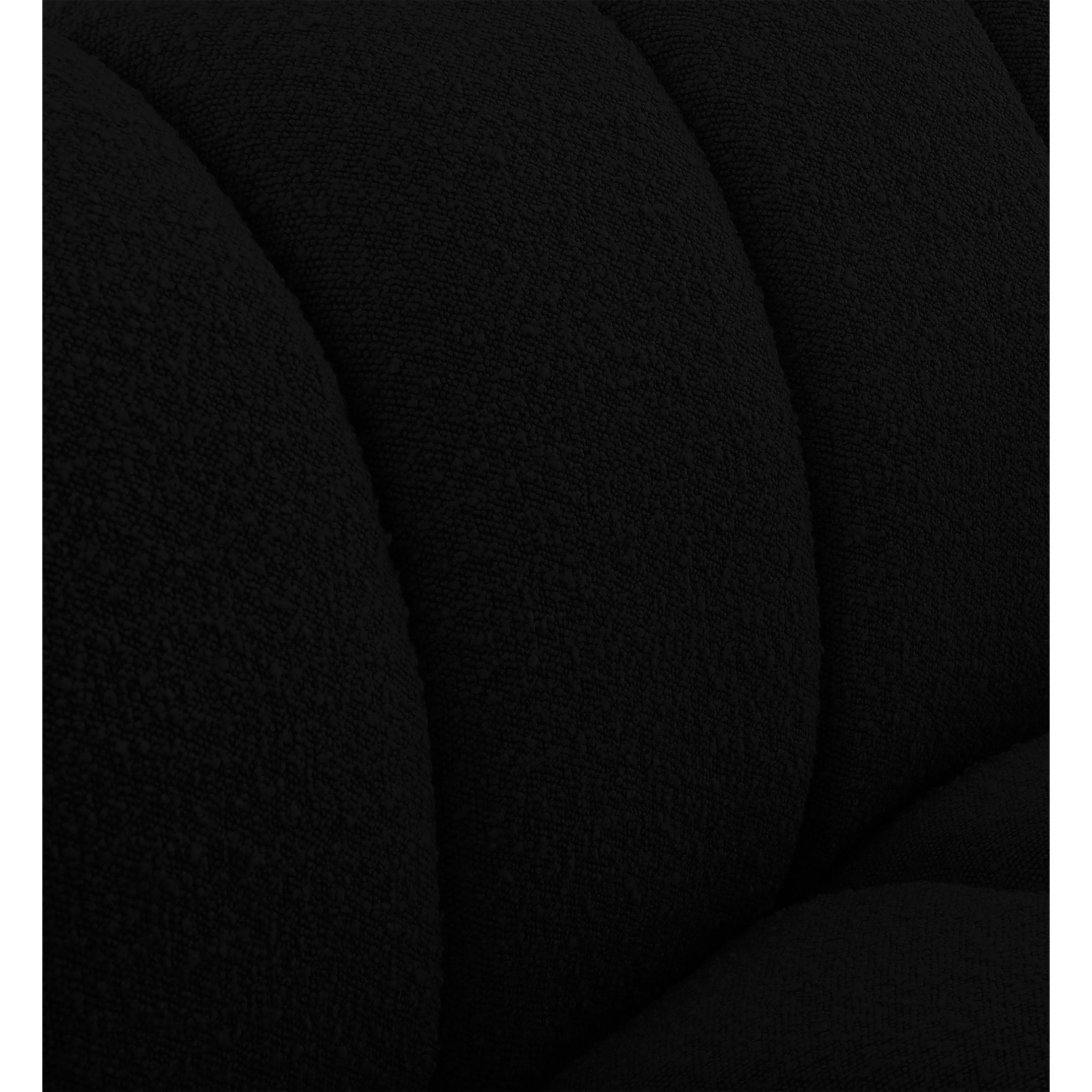 Meridian Elijah Black Boucle Fabric Chair