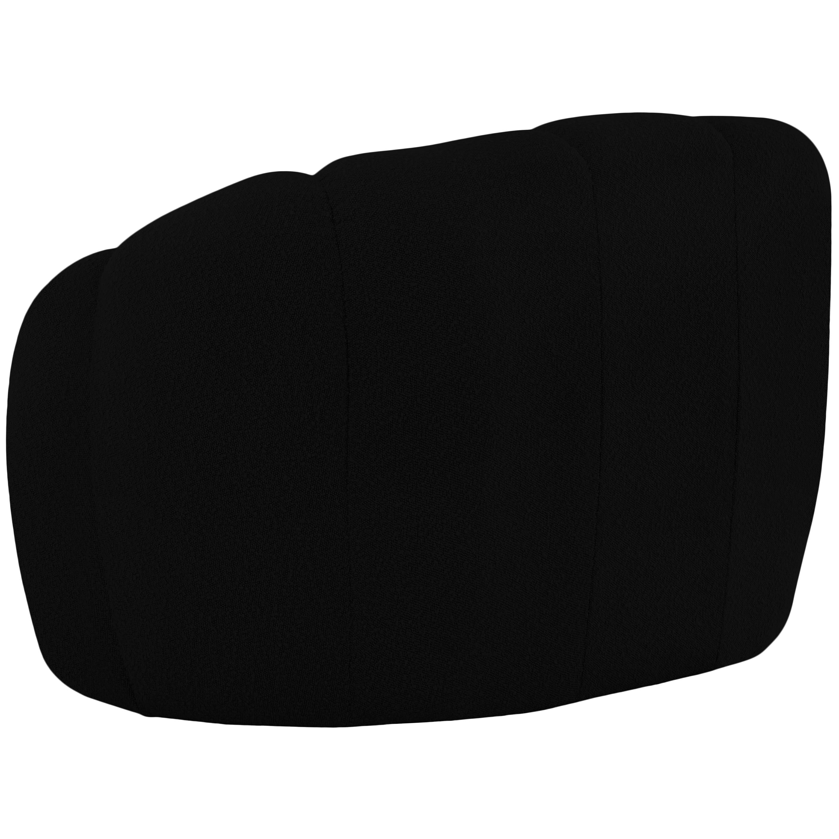 Meridian Elijah Black Boucle Fabric Chair