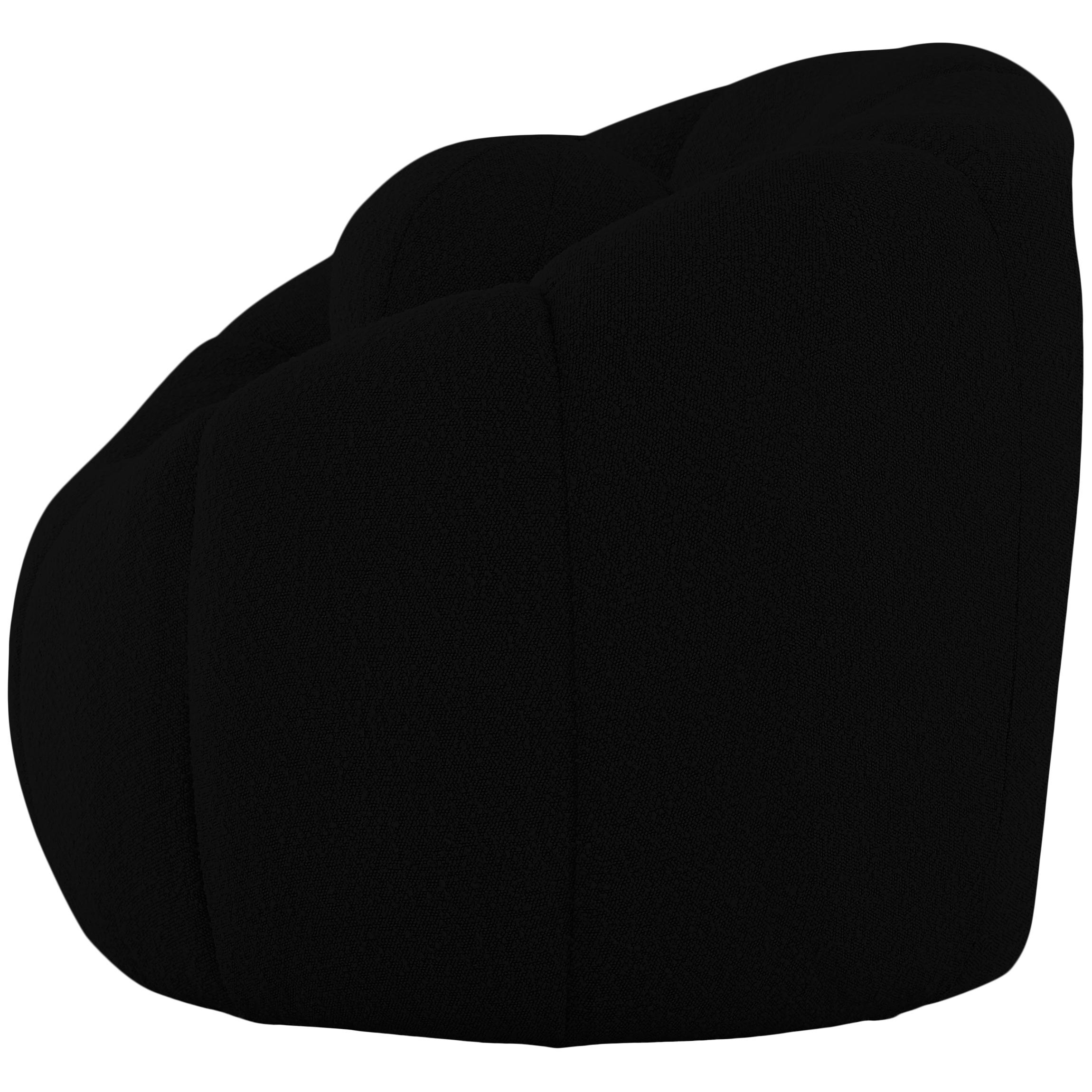 Meridian Elijah Black Boucle Fabric Chair