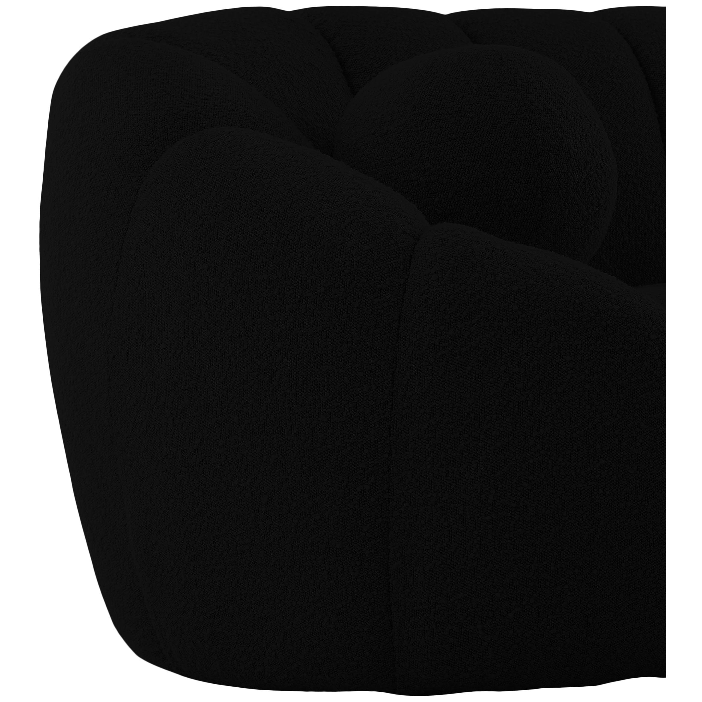 Meridian Elijah Black Boucle Fabric Chair