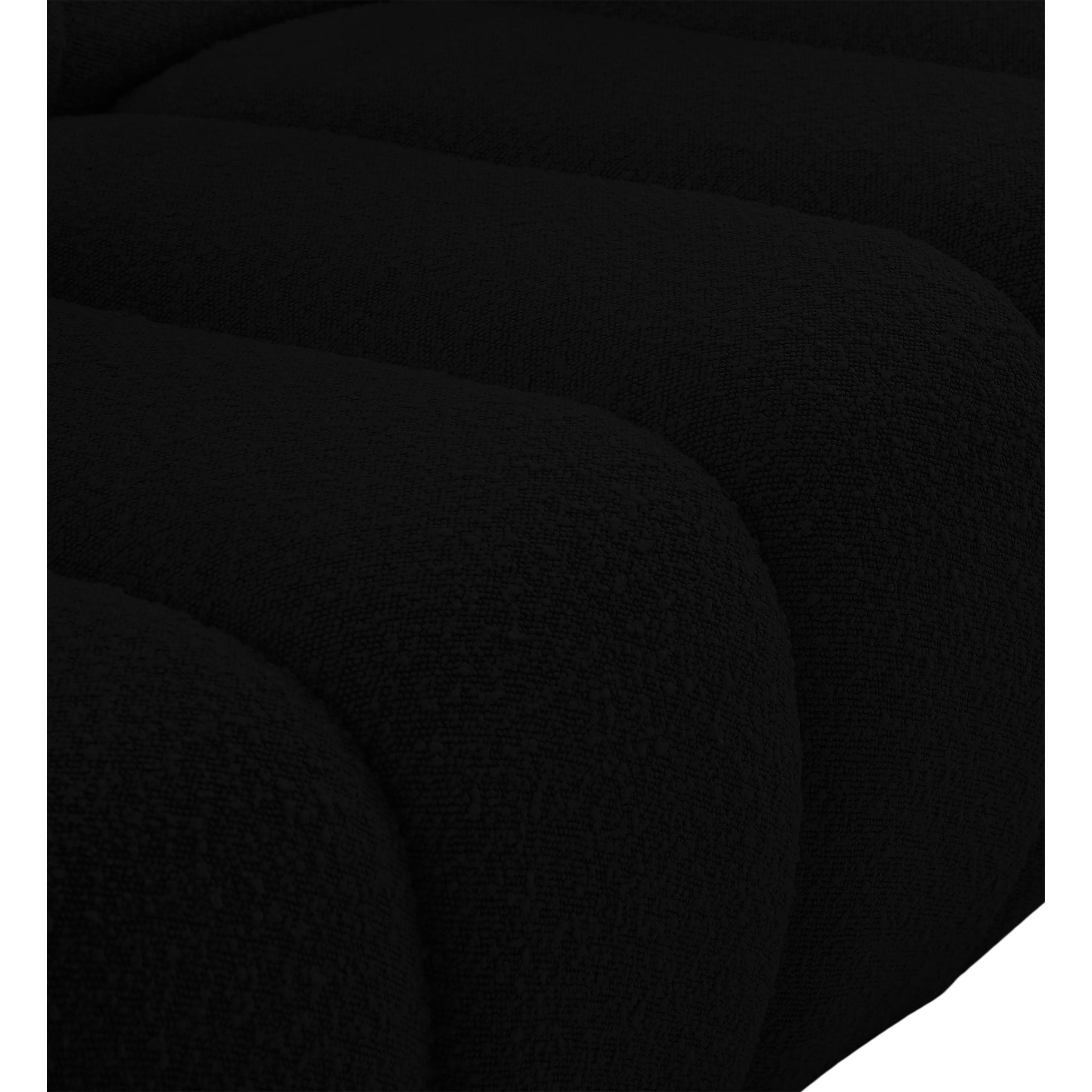Meridian Elijah Black Boucle Fabric Chair