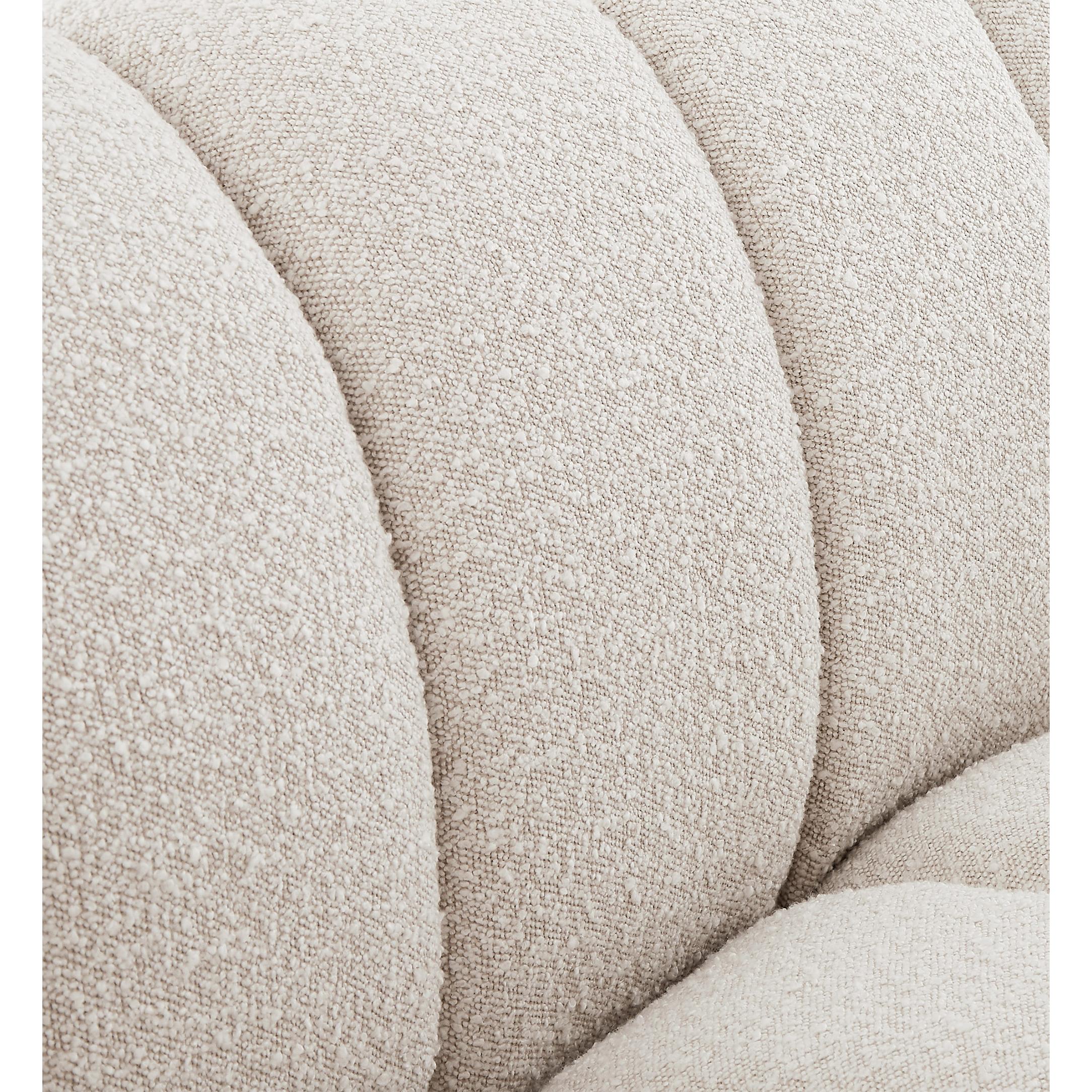 Meridian Elijah Cream Boucle Fabric Chair