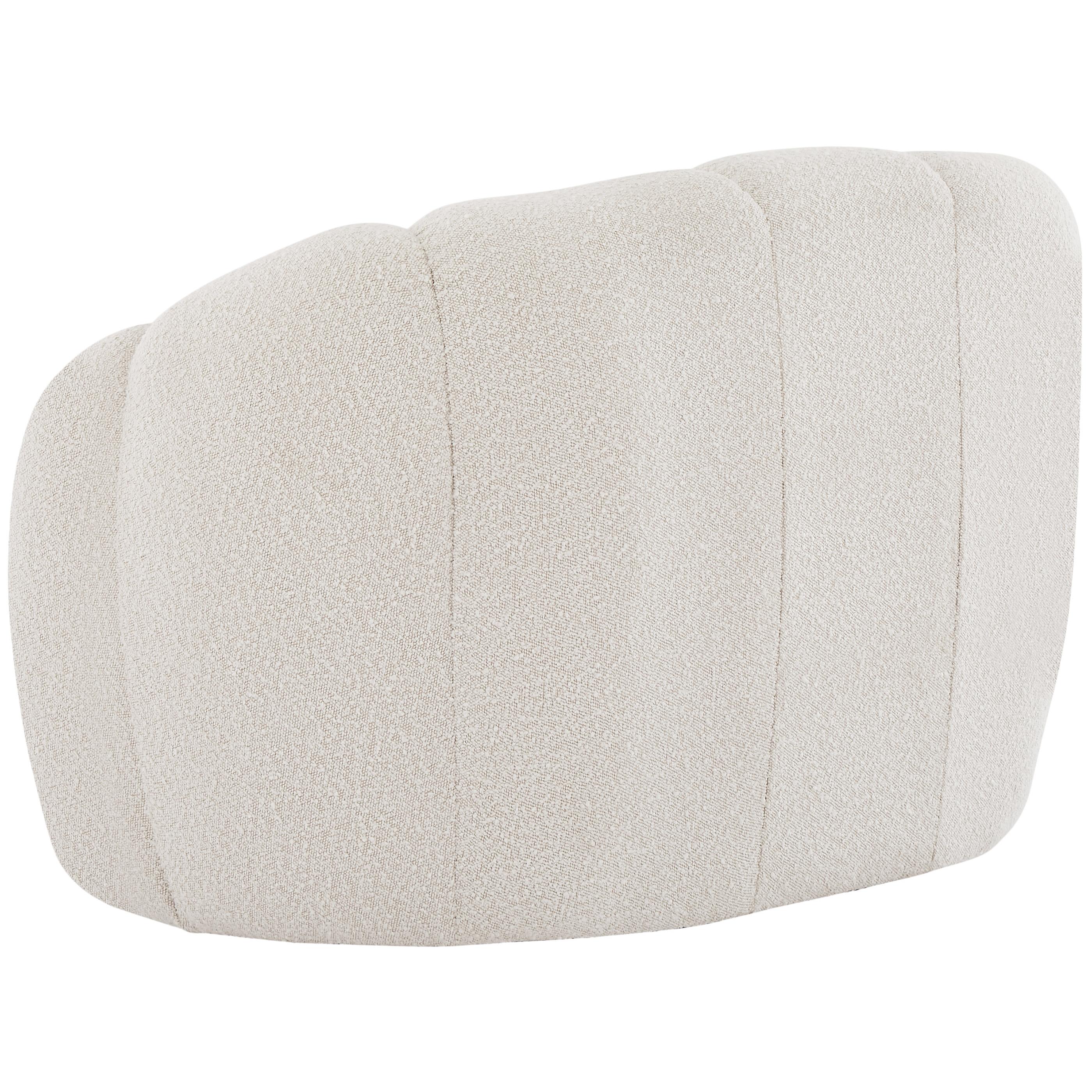 Meridian Elijah Cream Boucle Fabric Chair