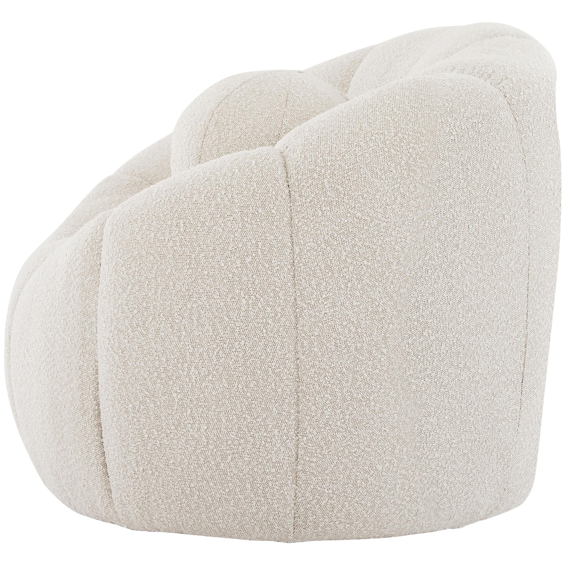 Meridian Elijah Cream Boucle Fabric Chair