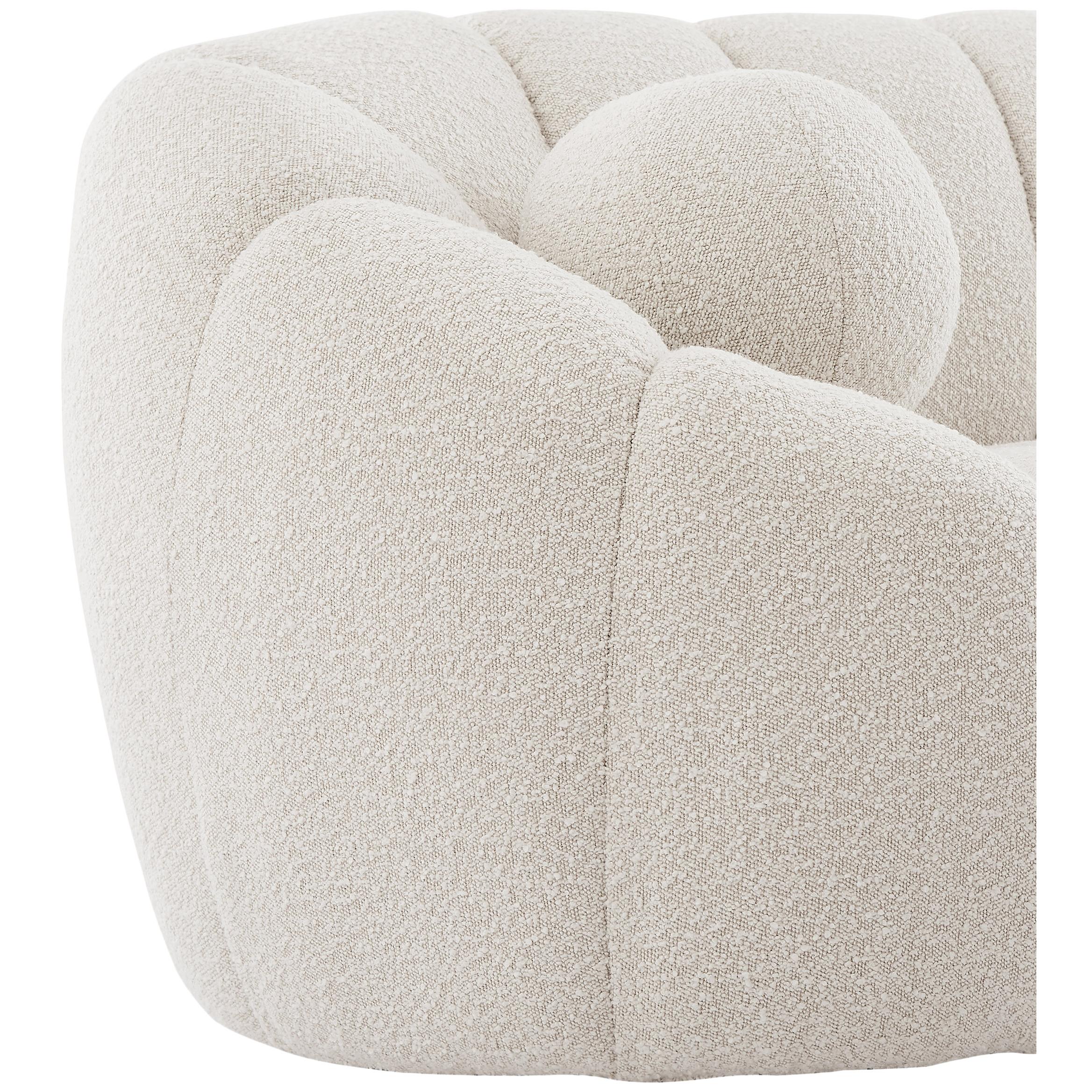 Meridian Elijah Cream Boucle Fabric Chair