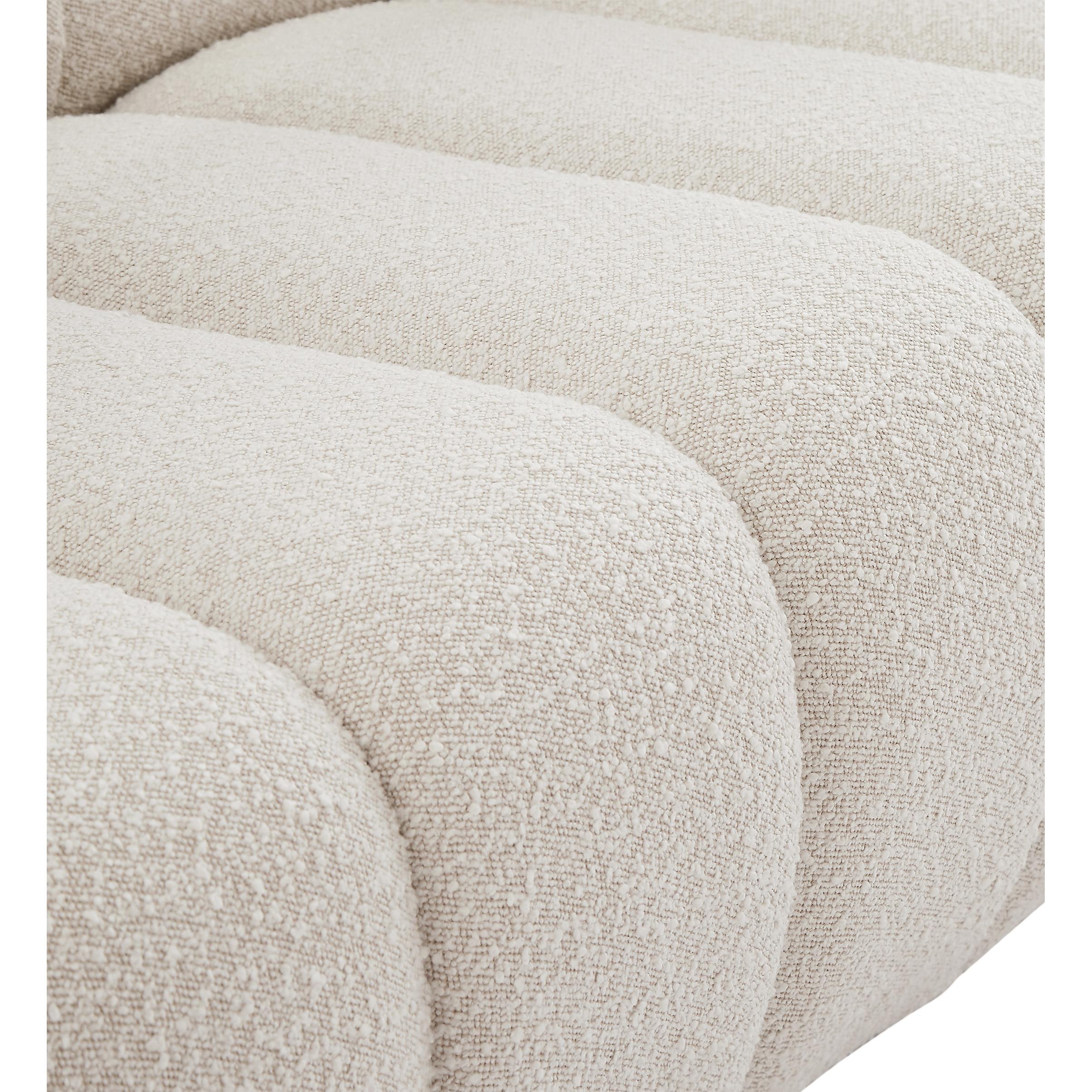 Meridian Elijah Cream Boucle Fabric Chair