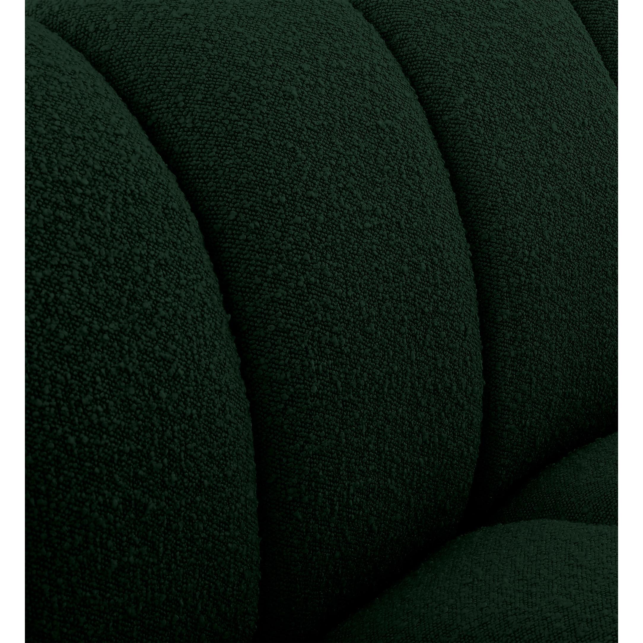 Meridian Elijah Green Boucle Fabric Chair