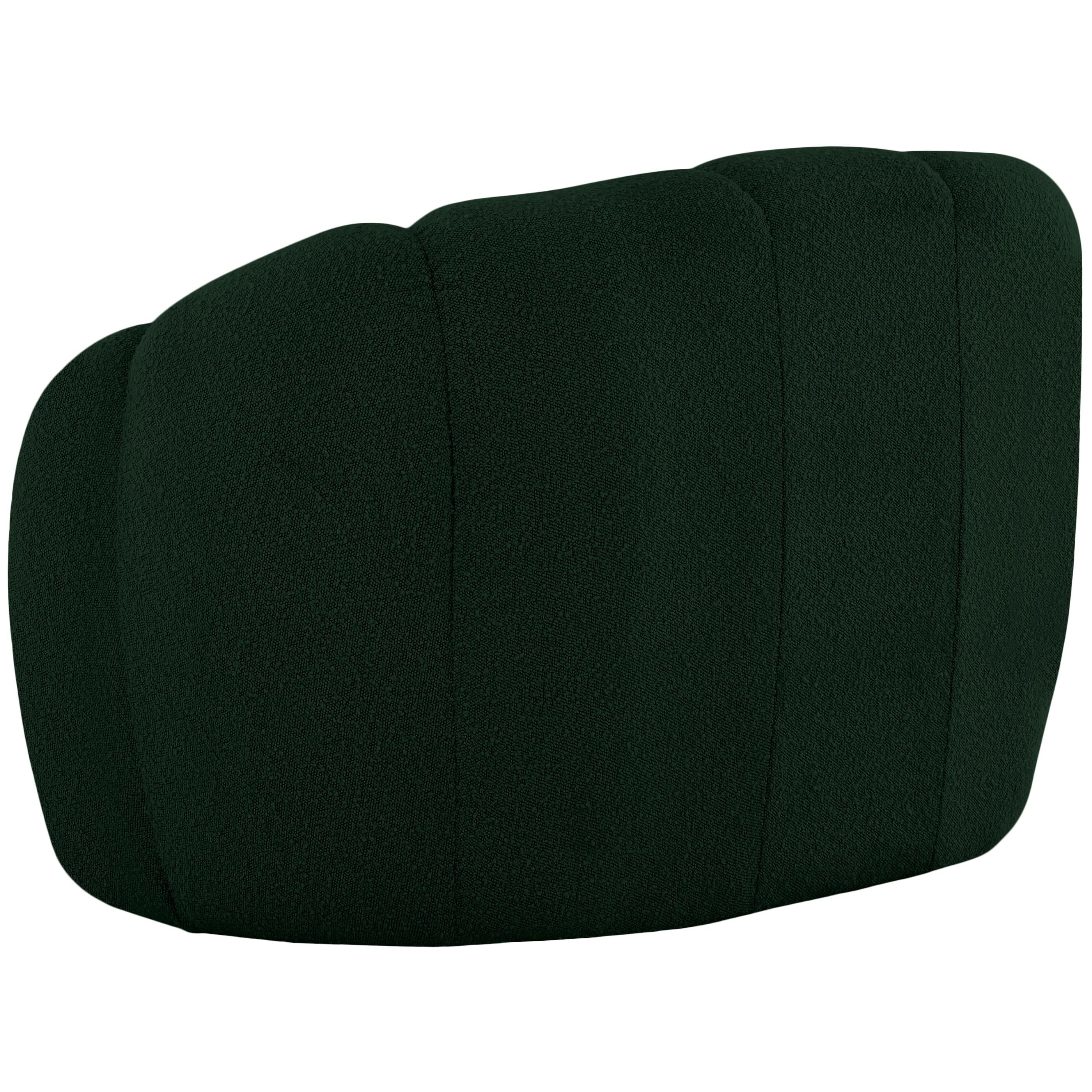 Meridian Elijah Green Boucle Fabric Chair