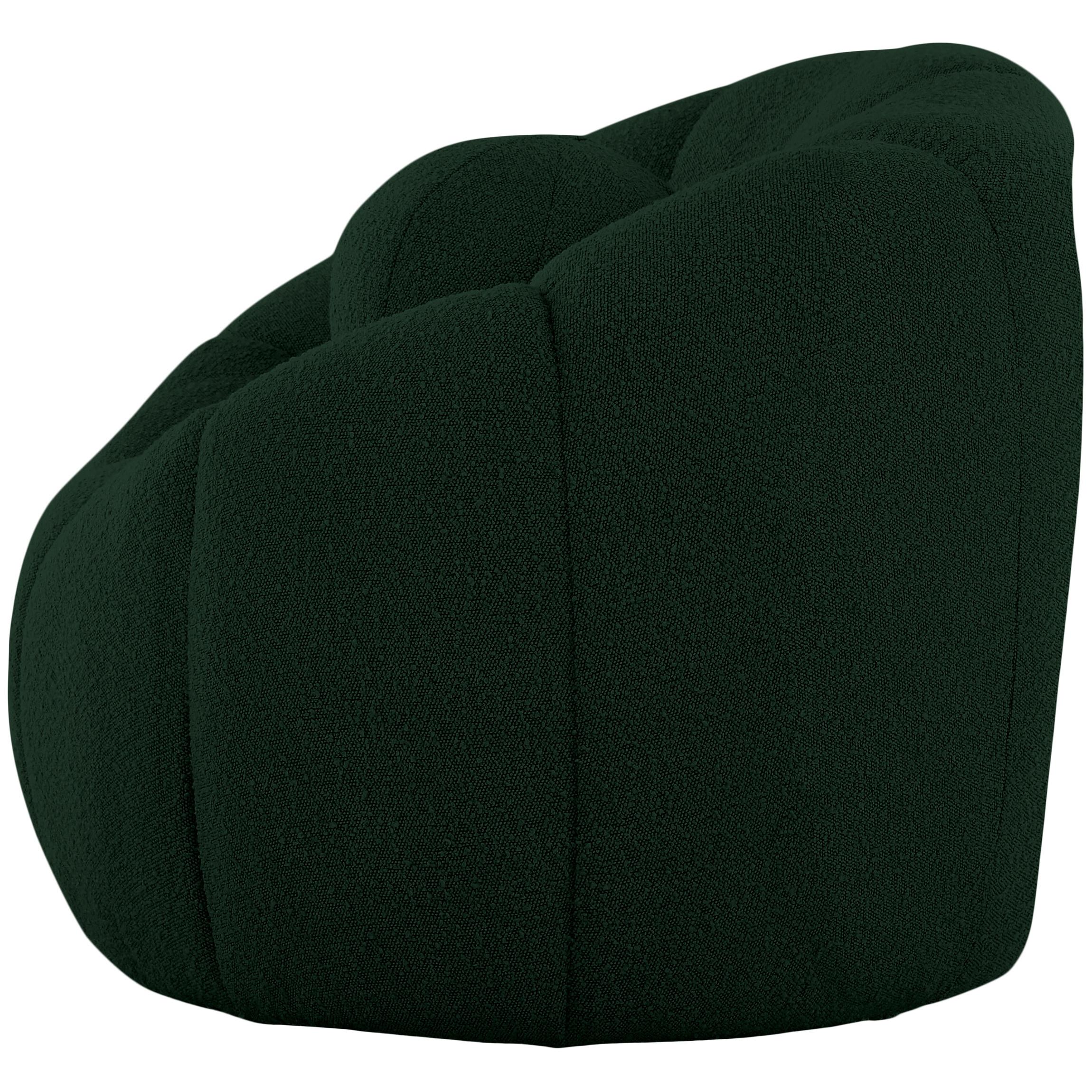 Meridian Elijah Green Boucle Fabric Chair