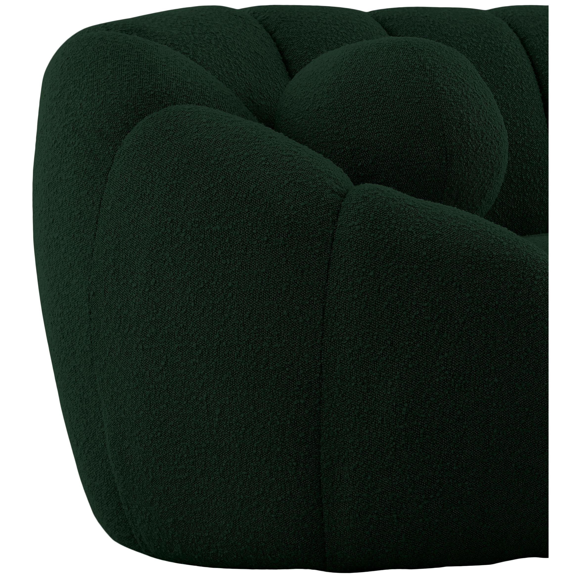 Meridian Elijah Green Boucle Fabric Chair