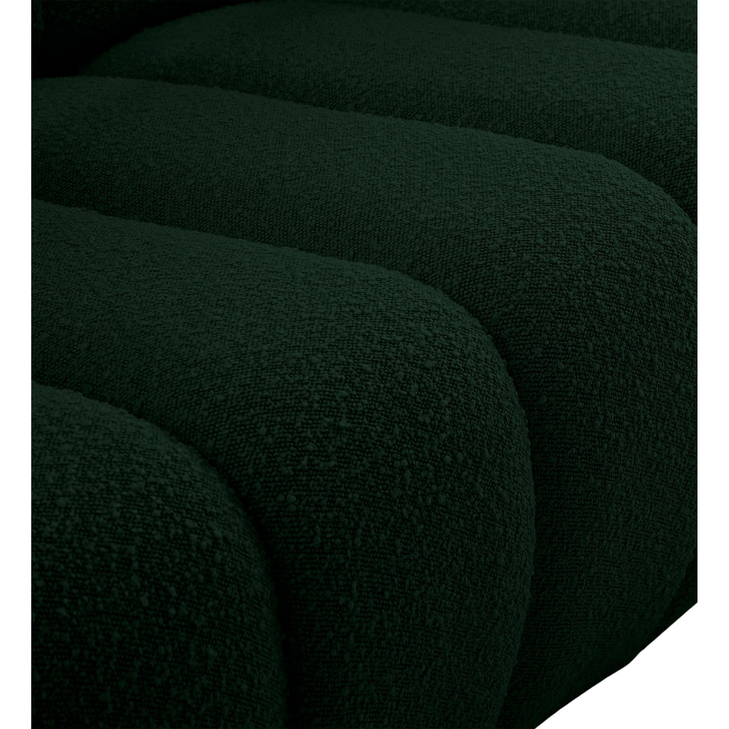 Meridian Elijah Green Boucle Fabric Chair