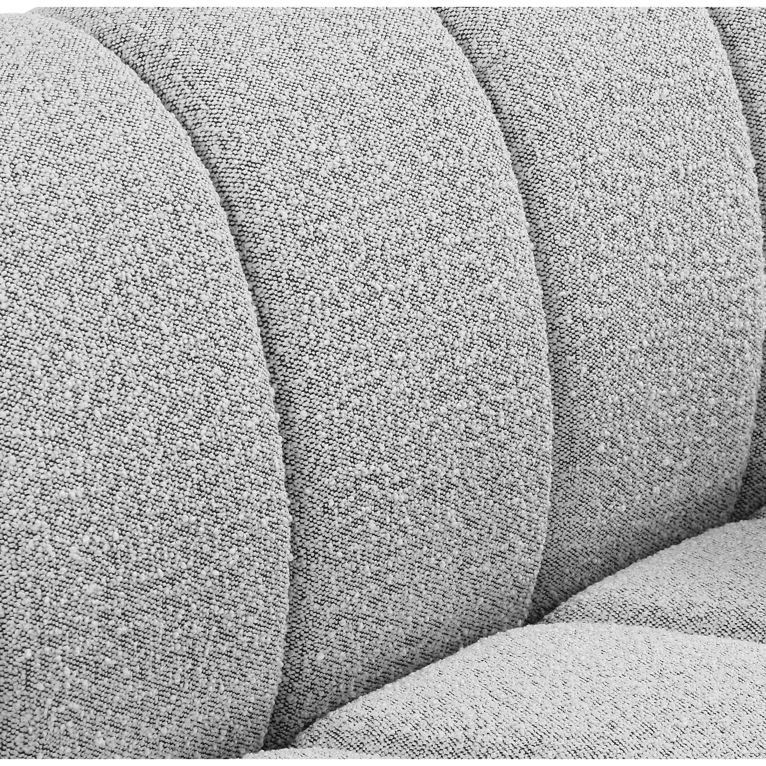 Meridian Elijah Grey Boucle Fabric Chair