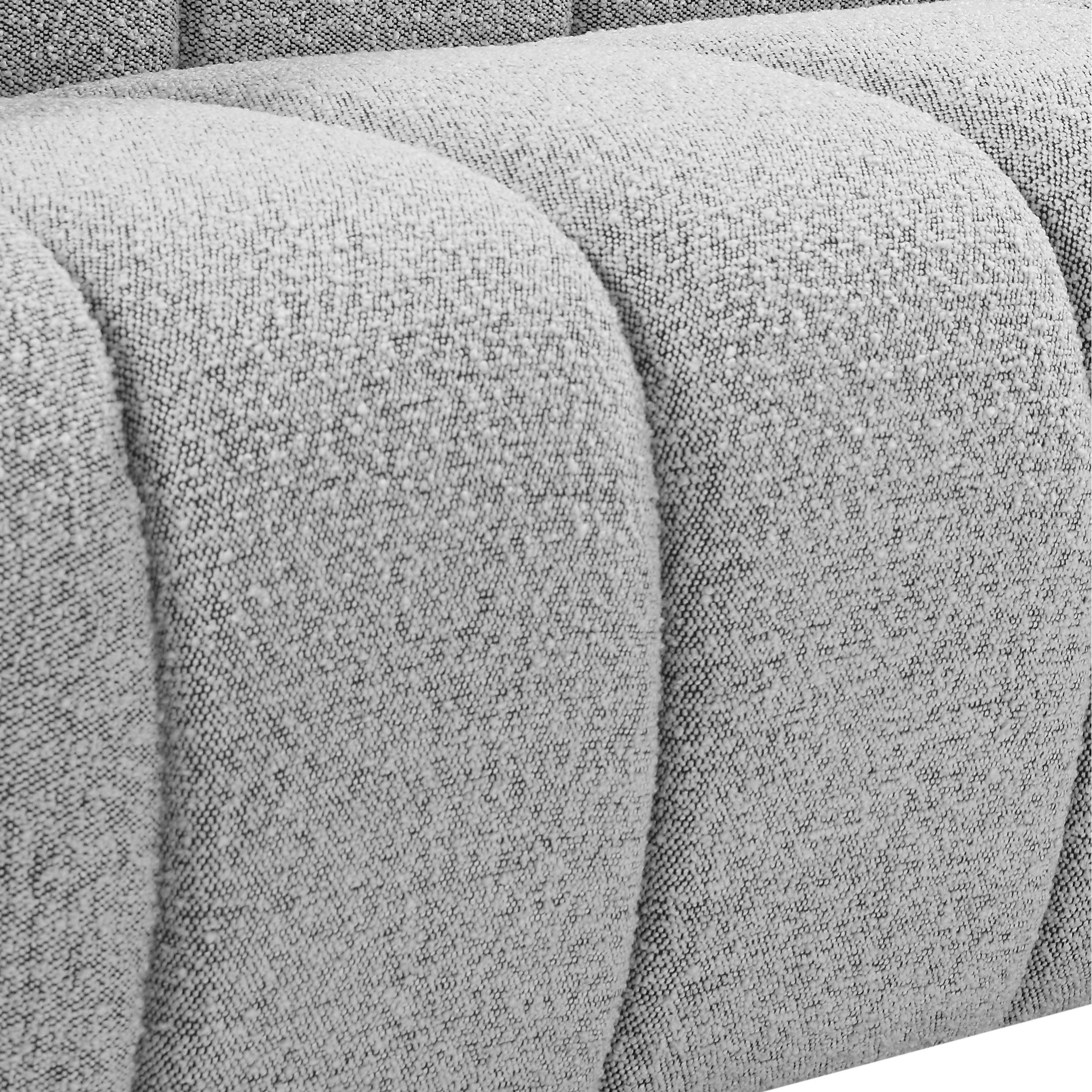 Meridian Elijah Grey Boucle Fabric Chair