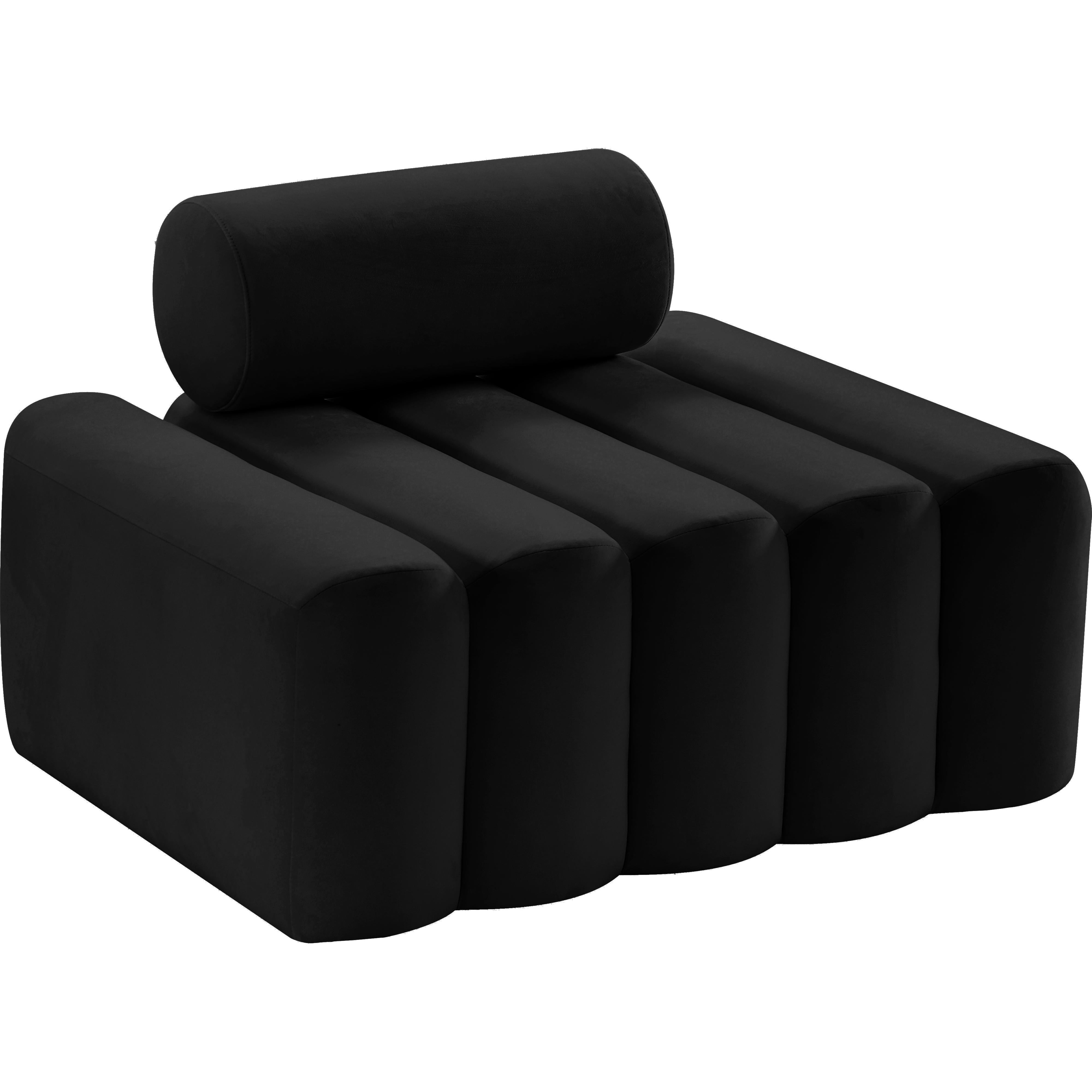 Meridian Melody Black Velvet Chair