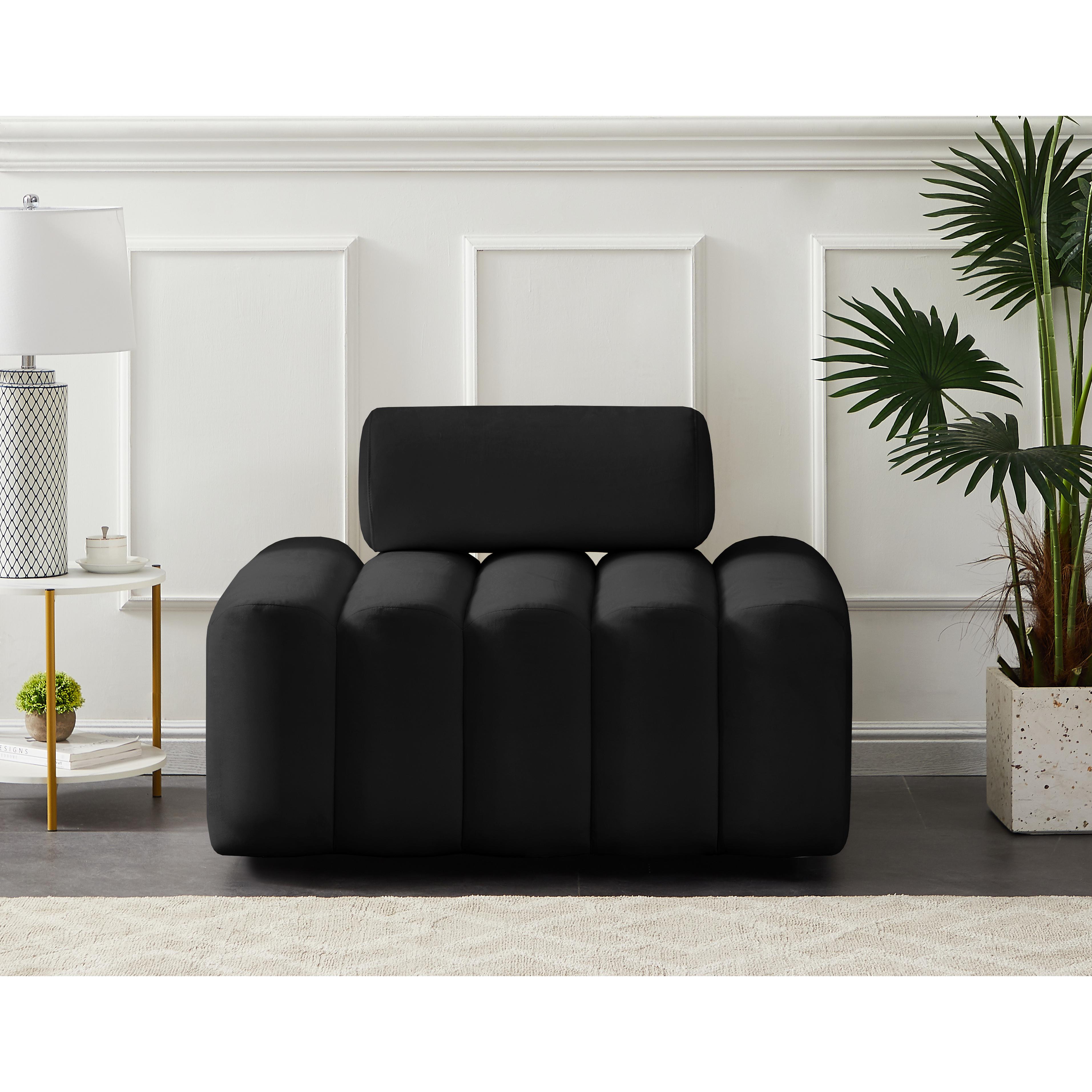 Meridian Melody Black Velvet Chair