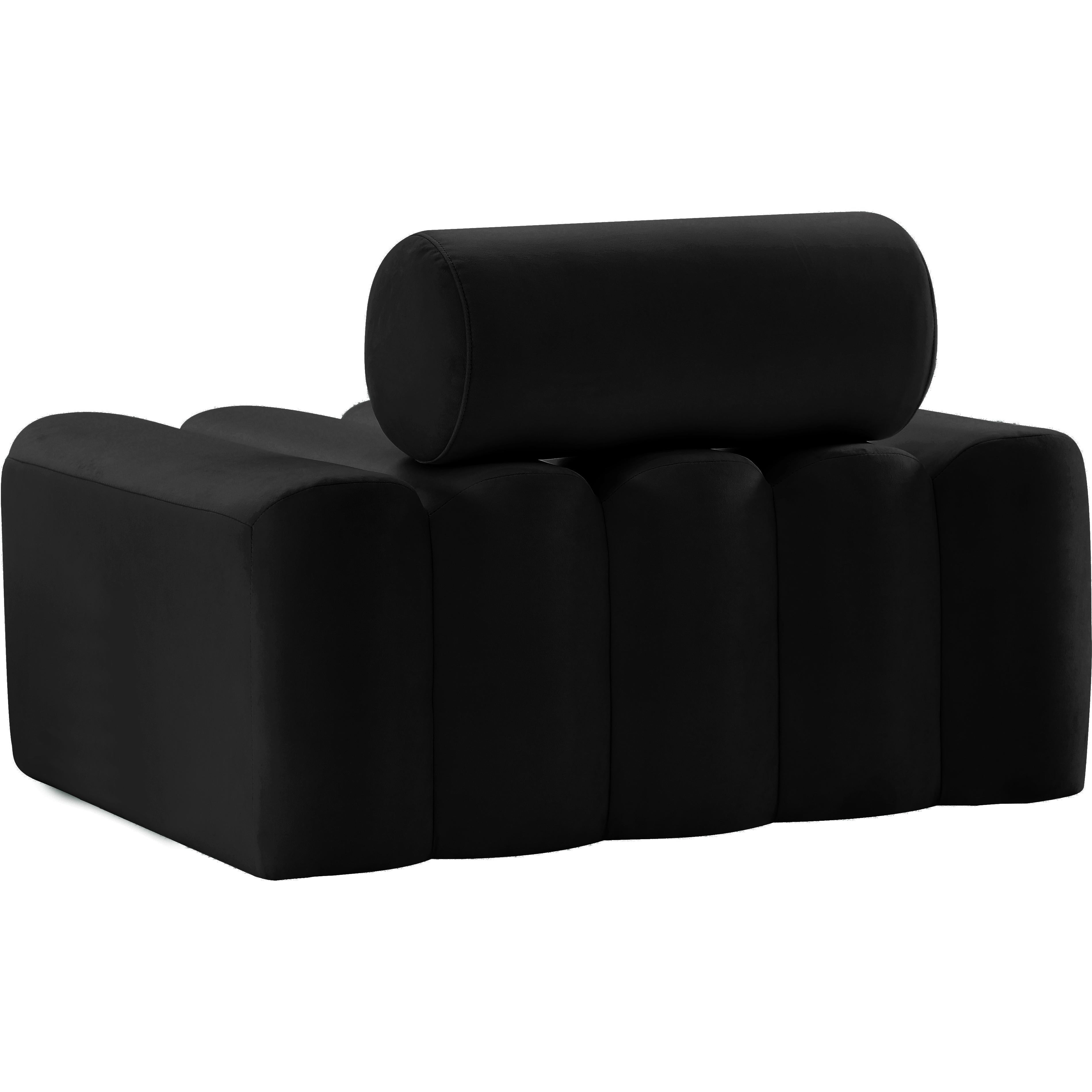 Meridian Melody Black Velvet Chair