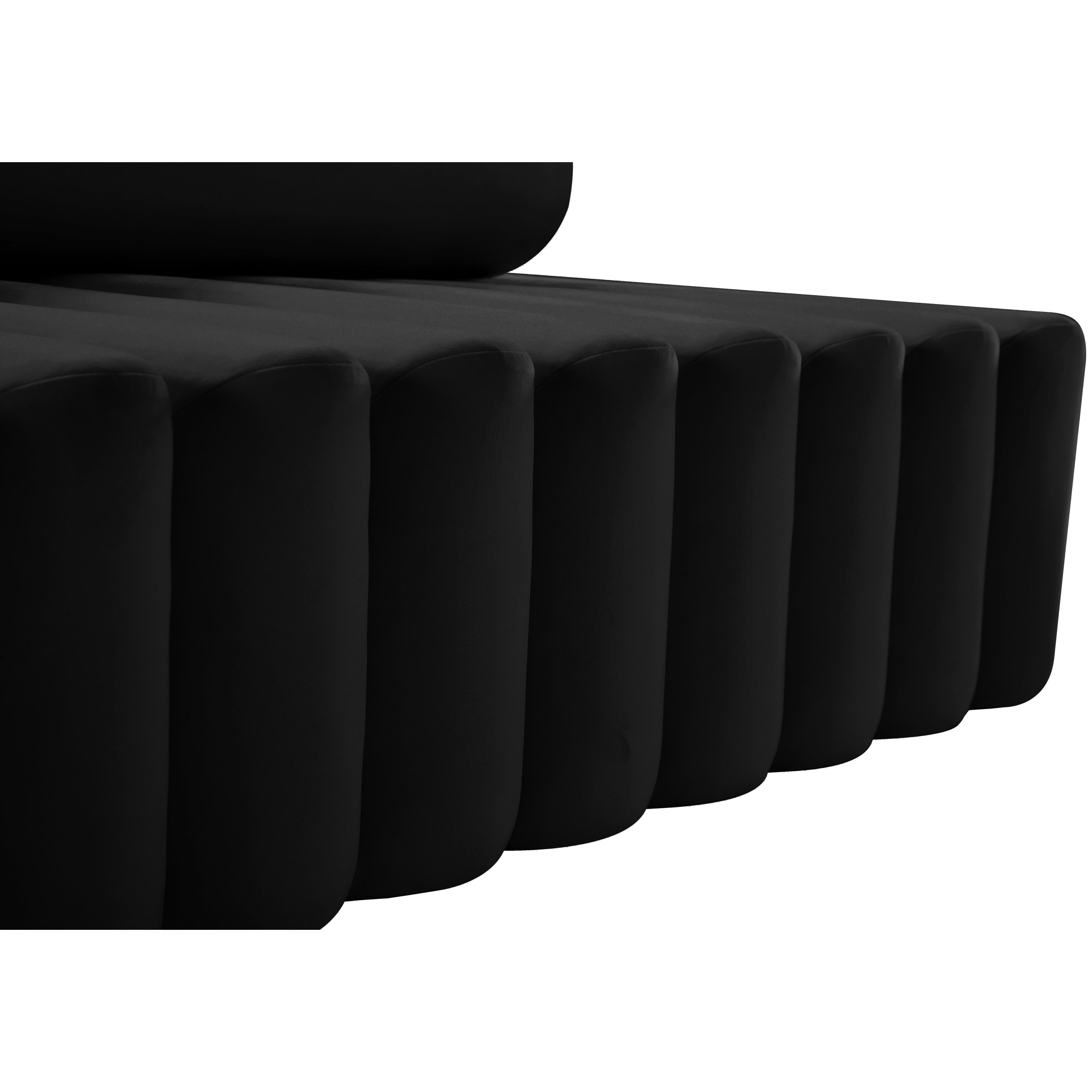 Meridian Melody Black Velvet Chair