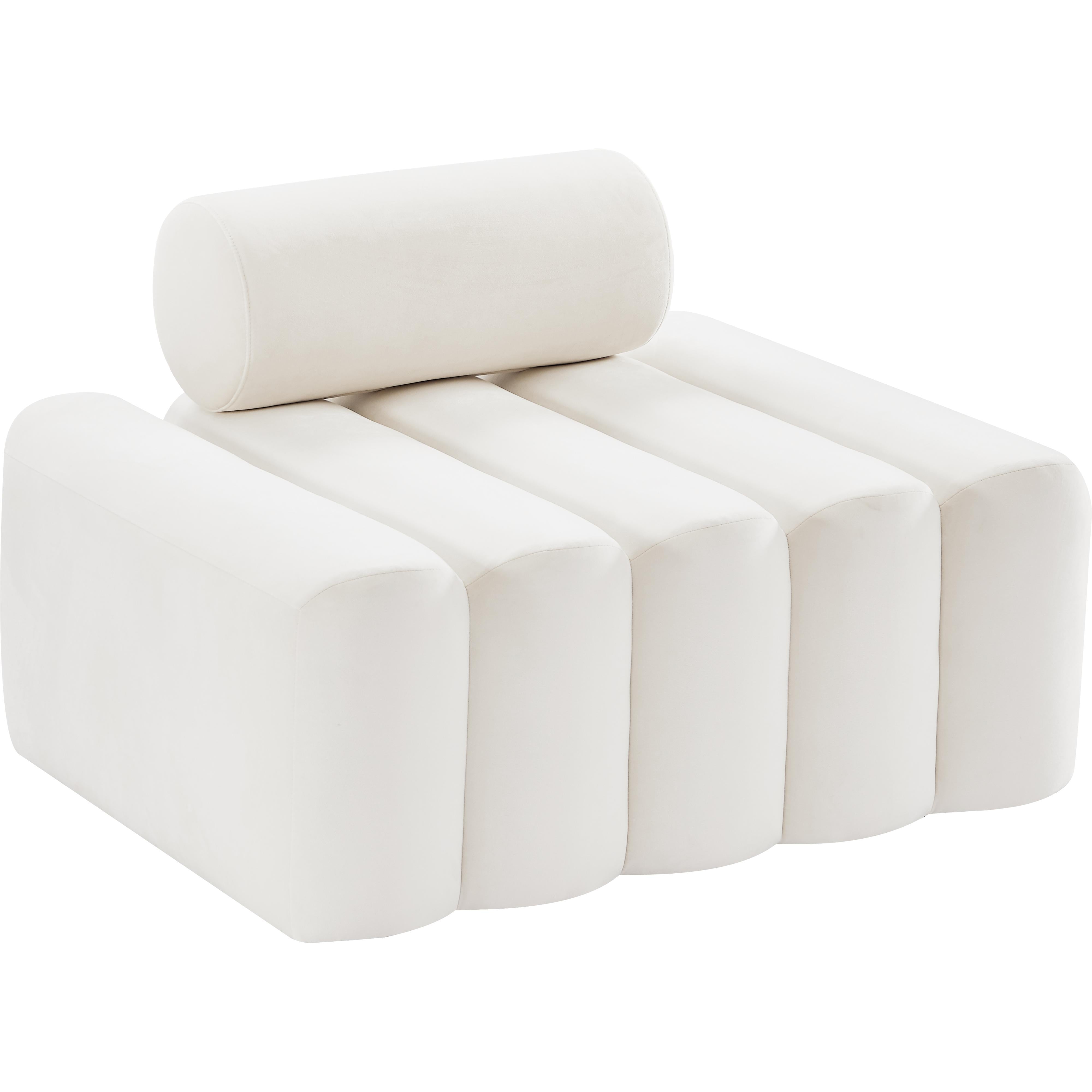 Meridian Melody Cream Velvet Chair