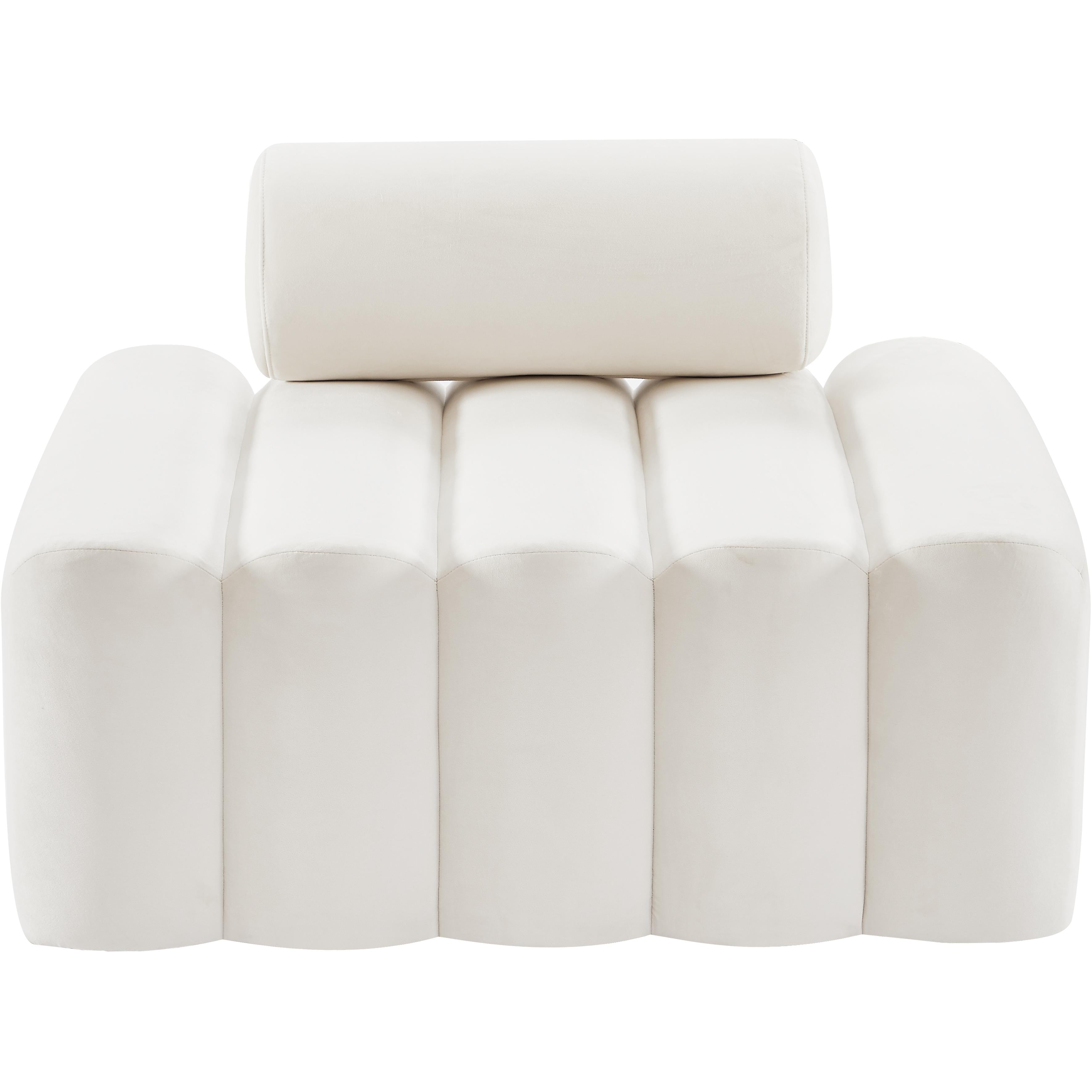 Meridian Melody Cream Velvet Chair
