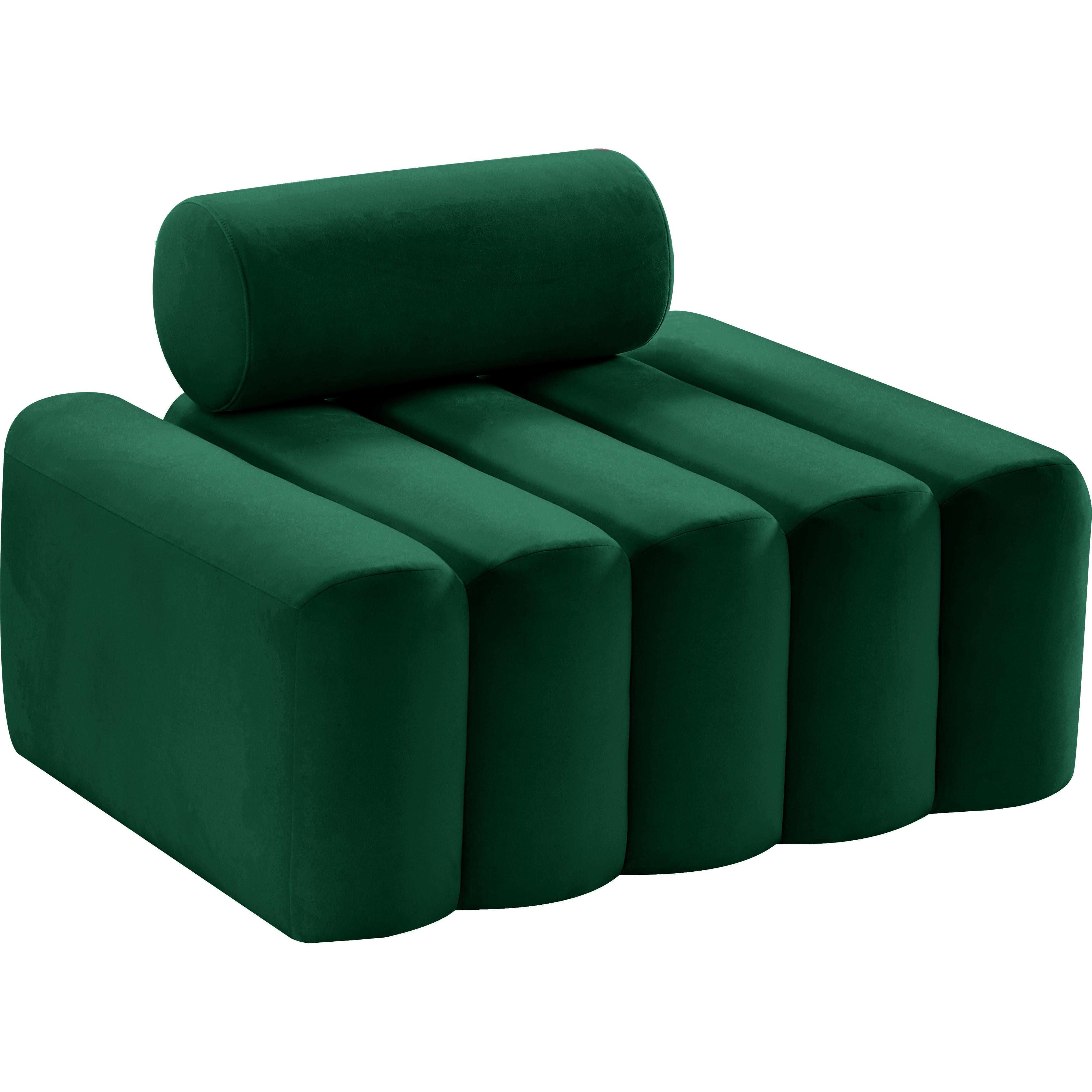 Meridian Melody Green Velvet Chair