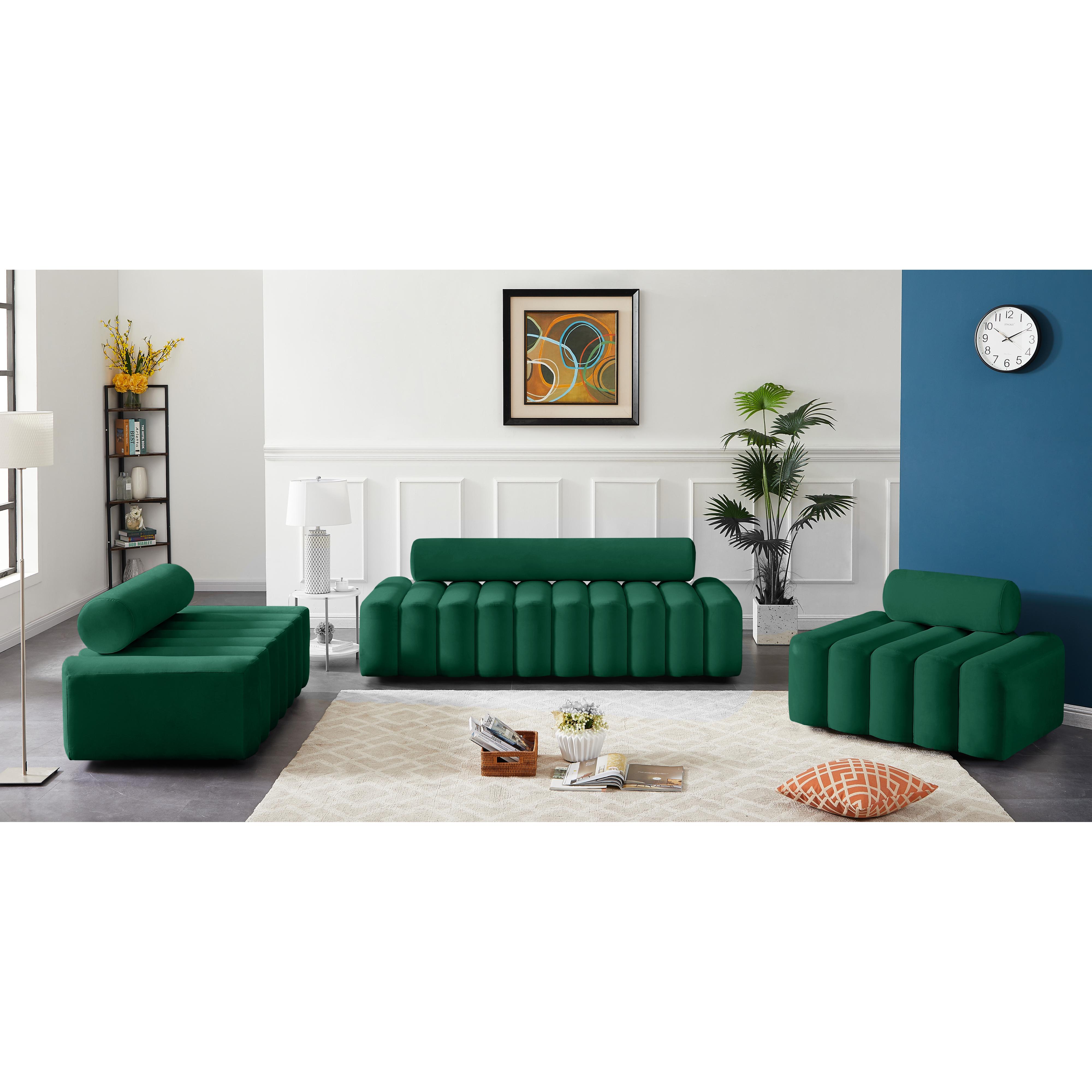 Meridian Melody Green Velvet Chair