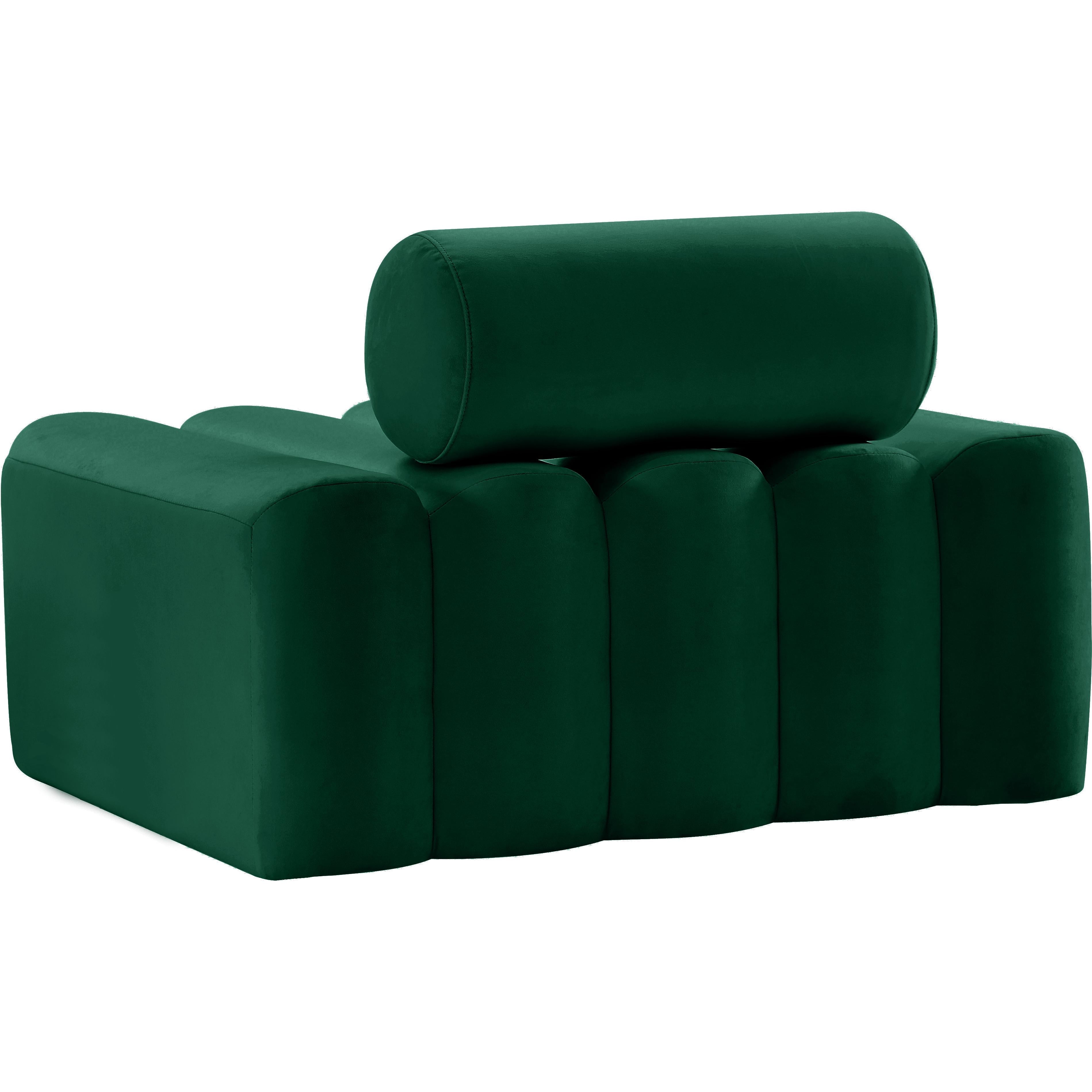 Meridian Melody Green Velvet Chair