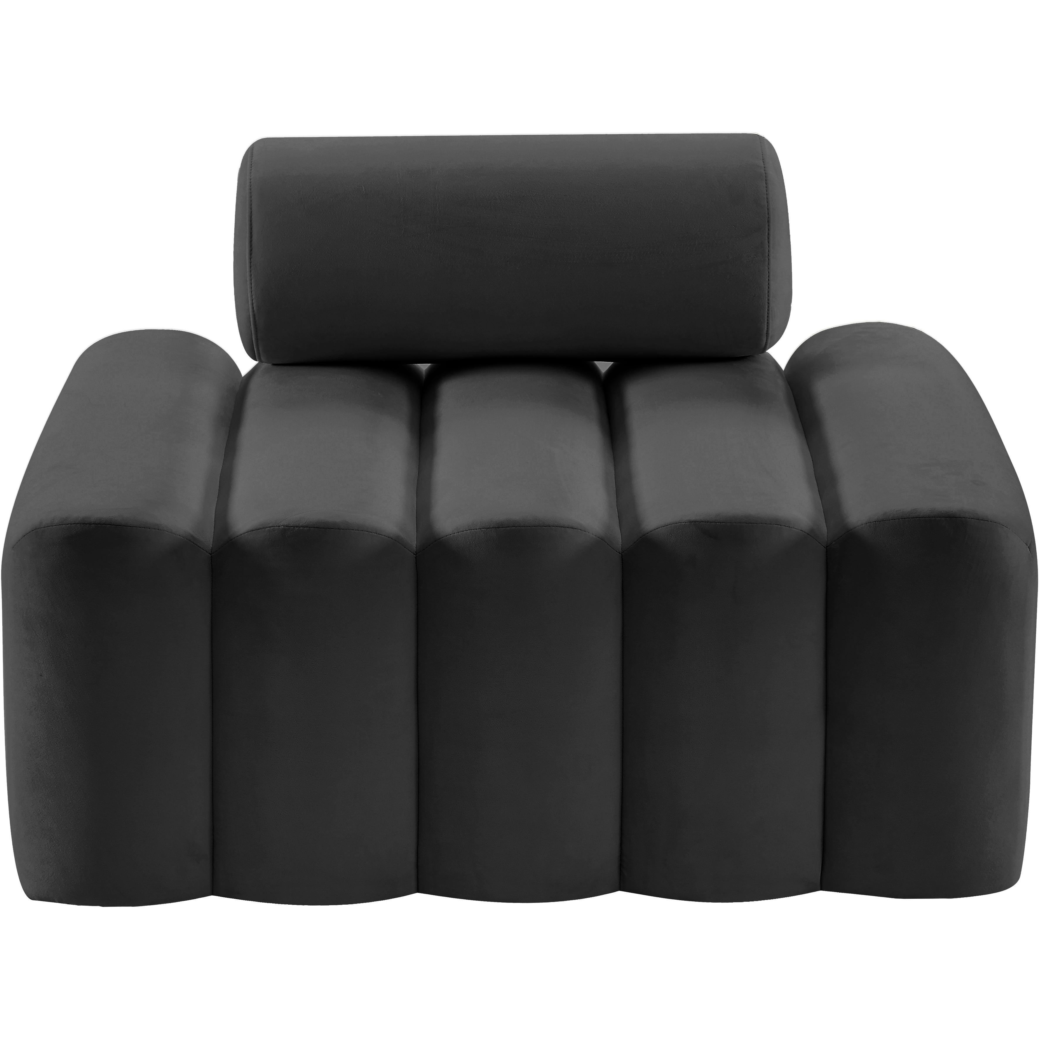 Meridian Melody Grey Velvet Chair