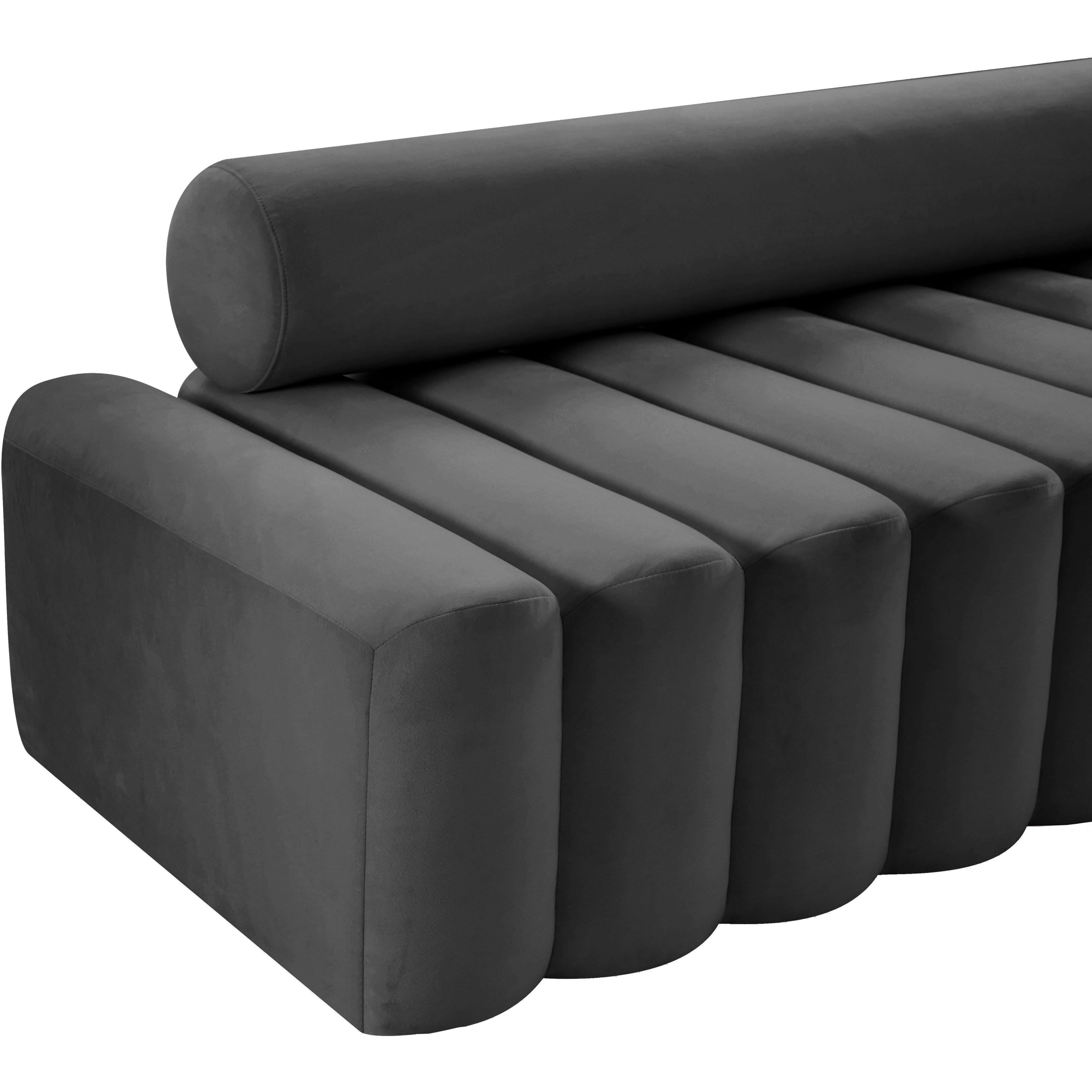 Meridian Melody Grey Velvet Chair