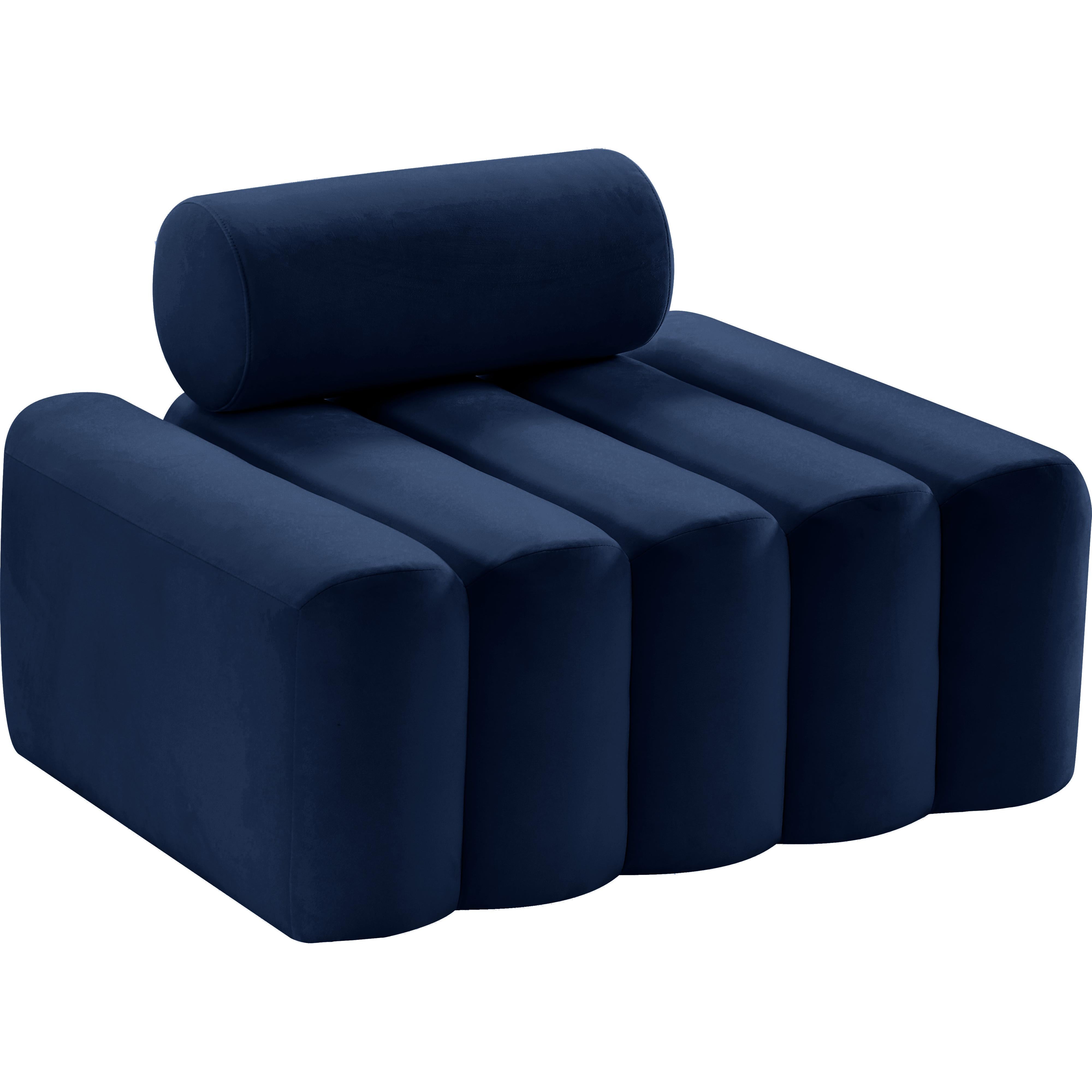 Meridian Melody Navy Velvet Chair