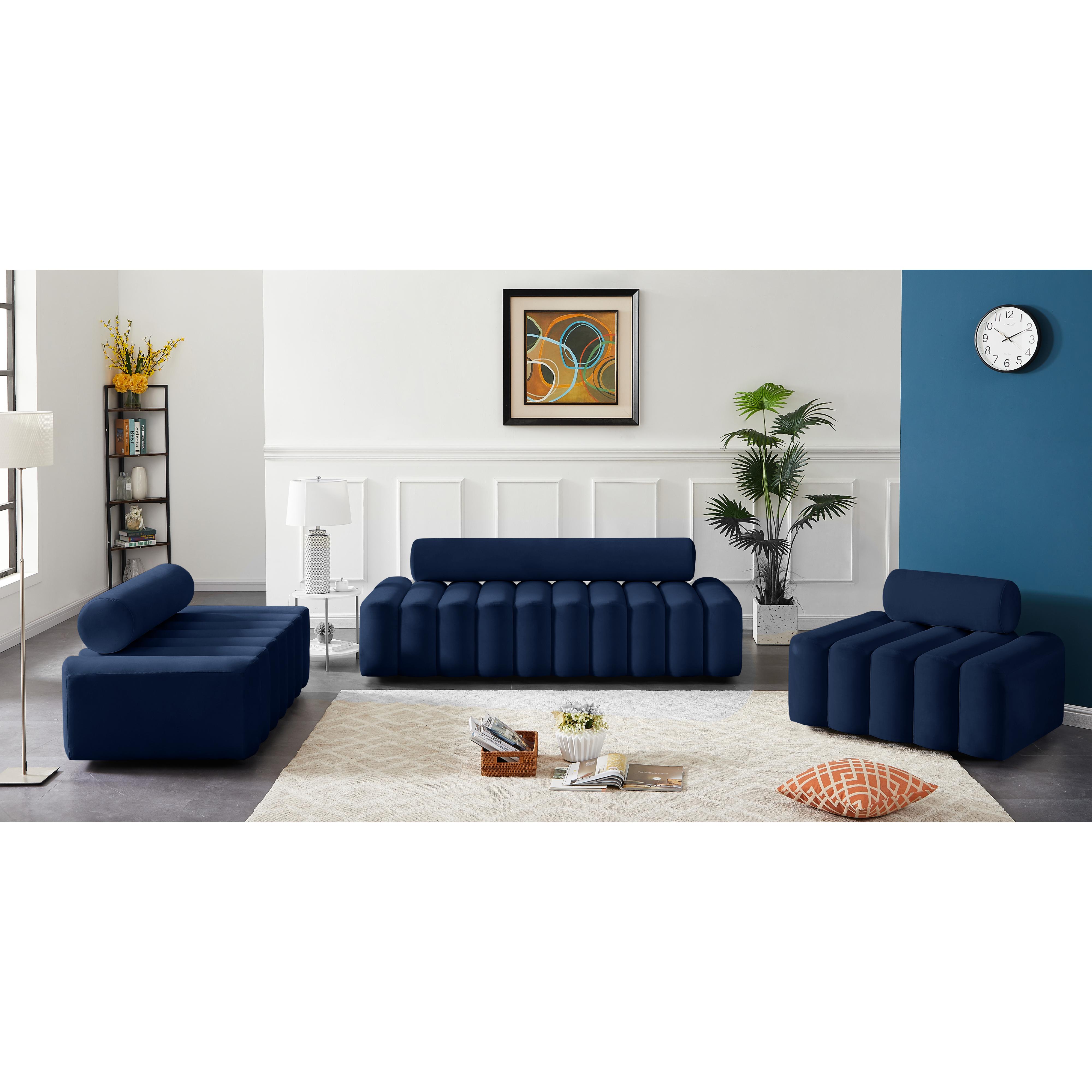 Meridian Melody Navy Velvet Chair