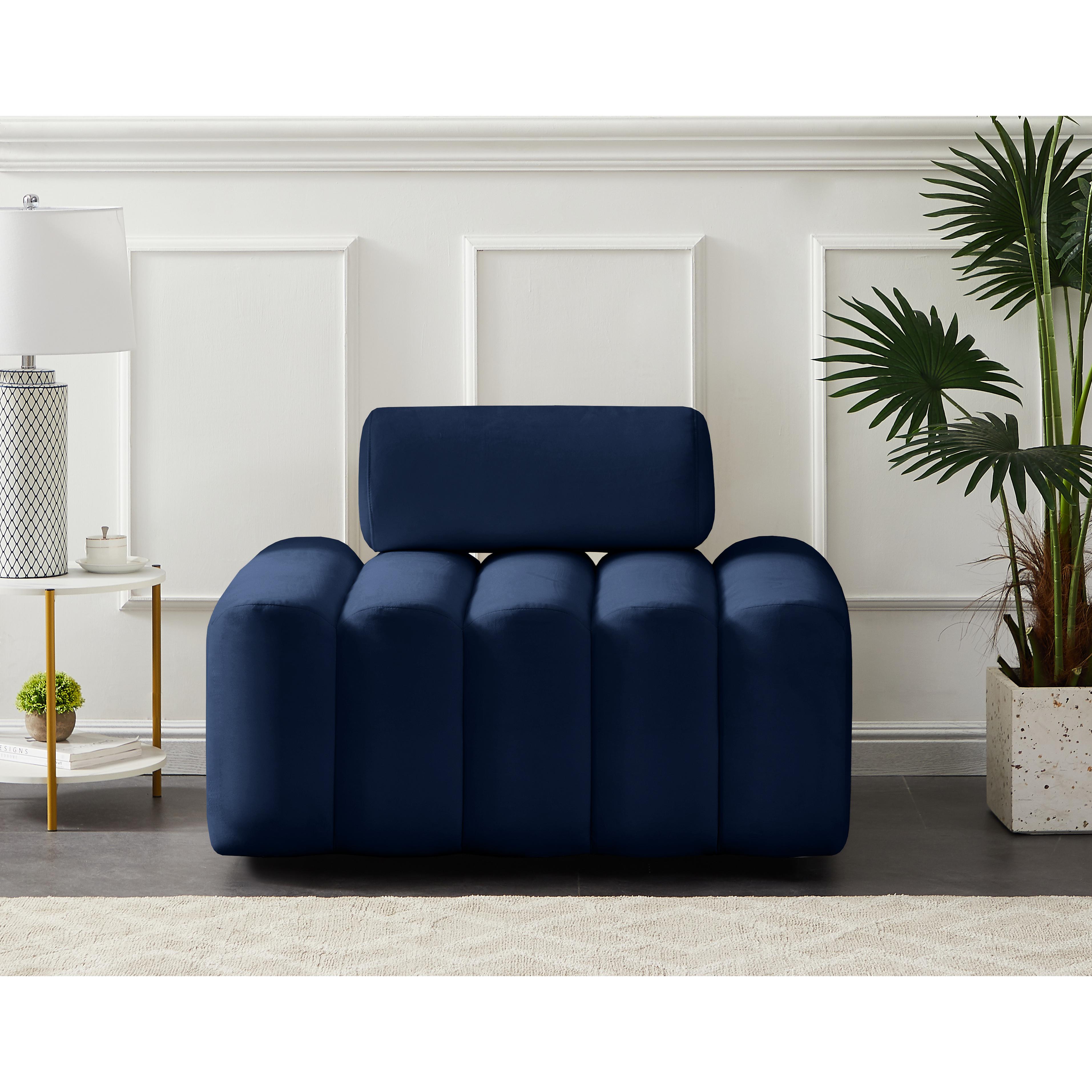 Meridian Melody Navy Velvet Chair