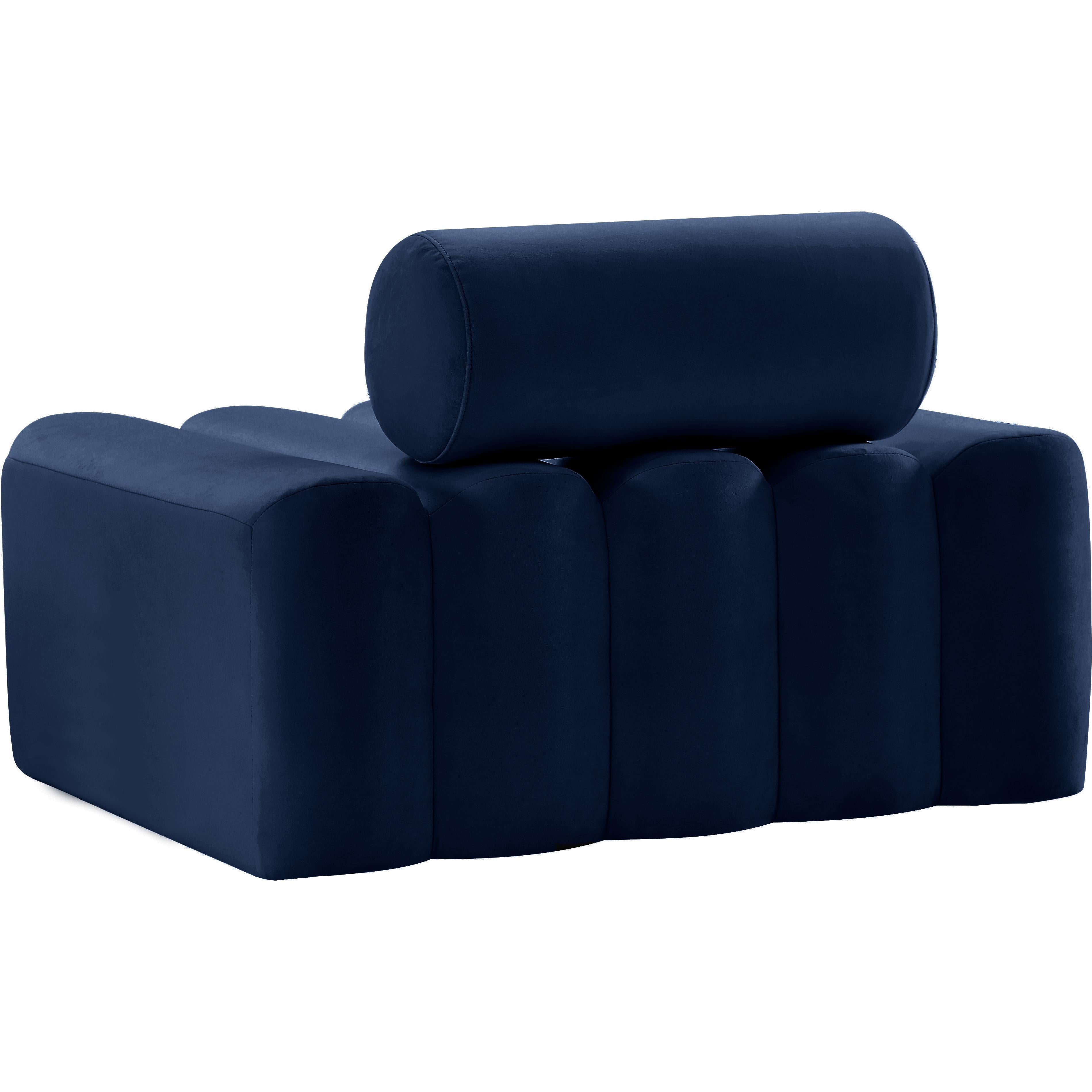 Meridian Melody Navy Velvet Chair