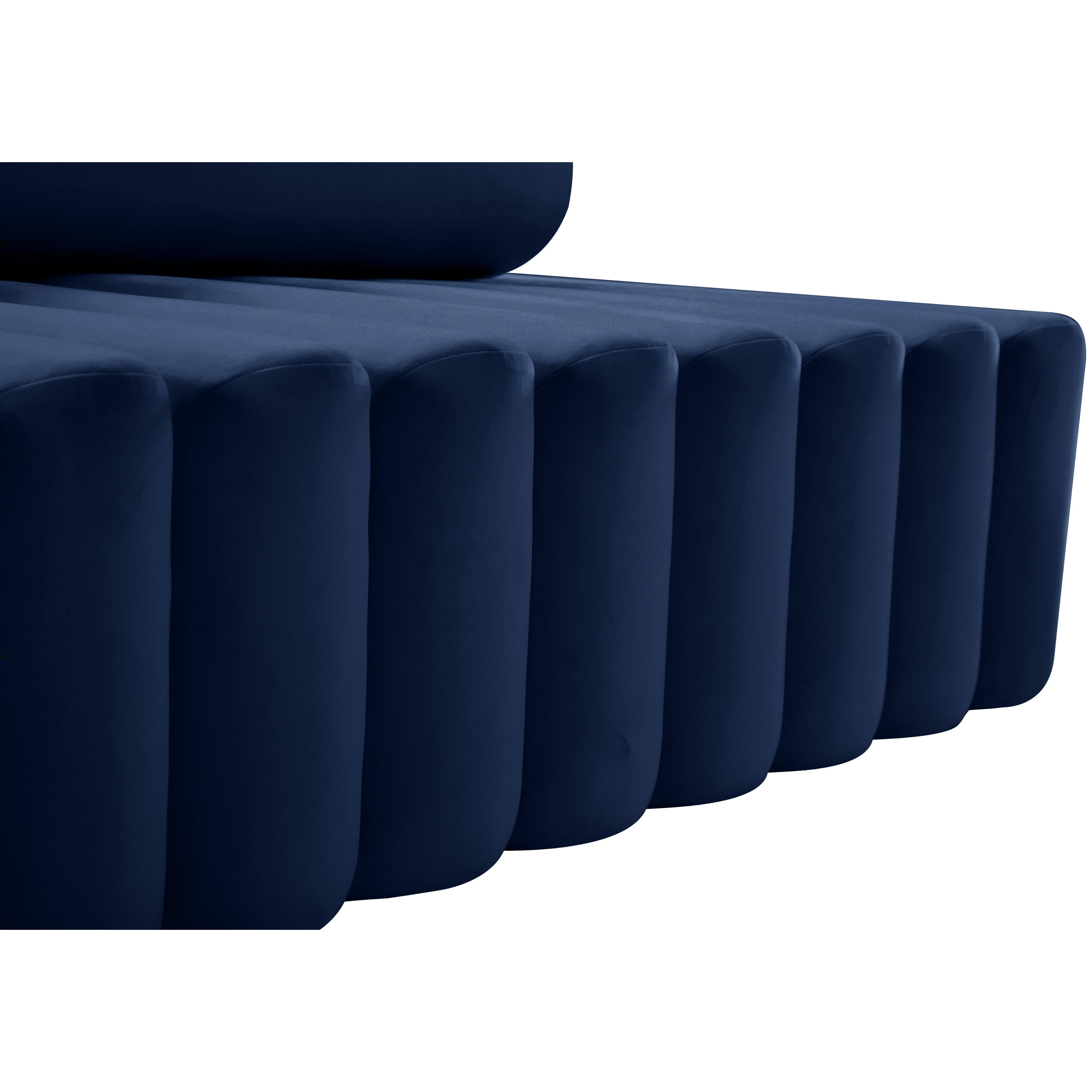 Meridian Melody Navy Velvet Chair